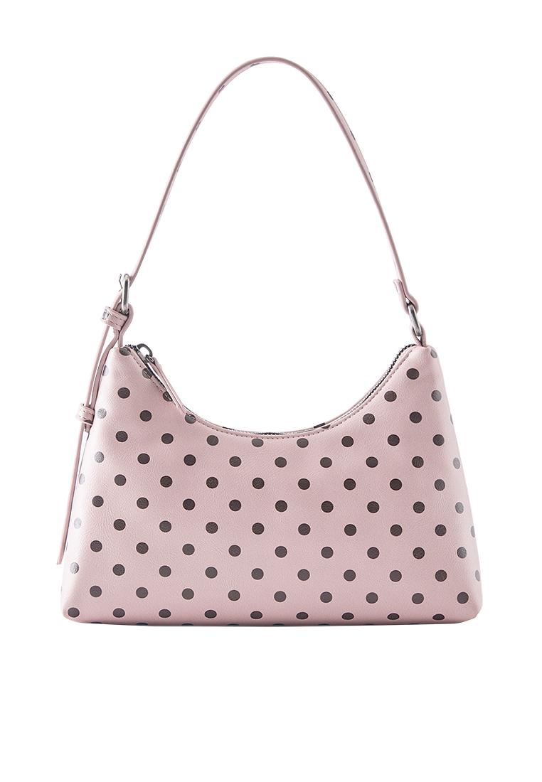 Polka dot shoulder bag — Pink
