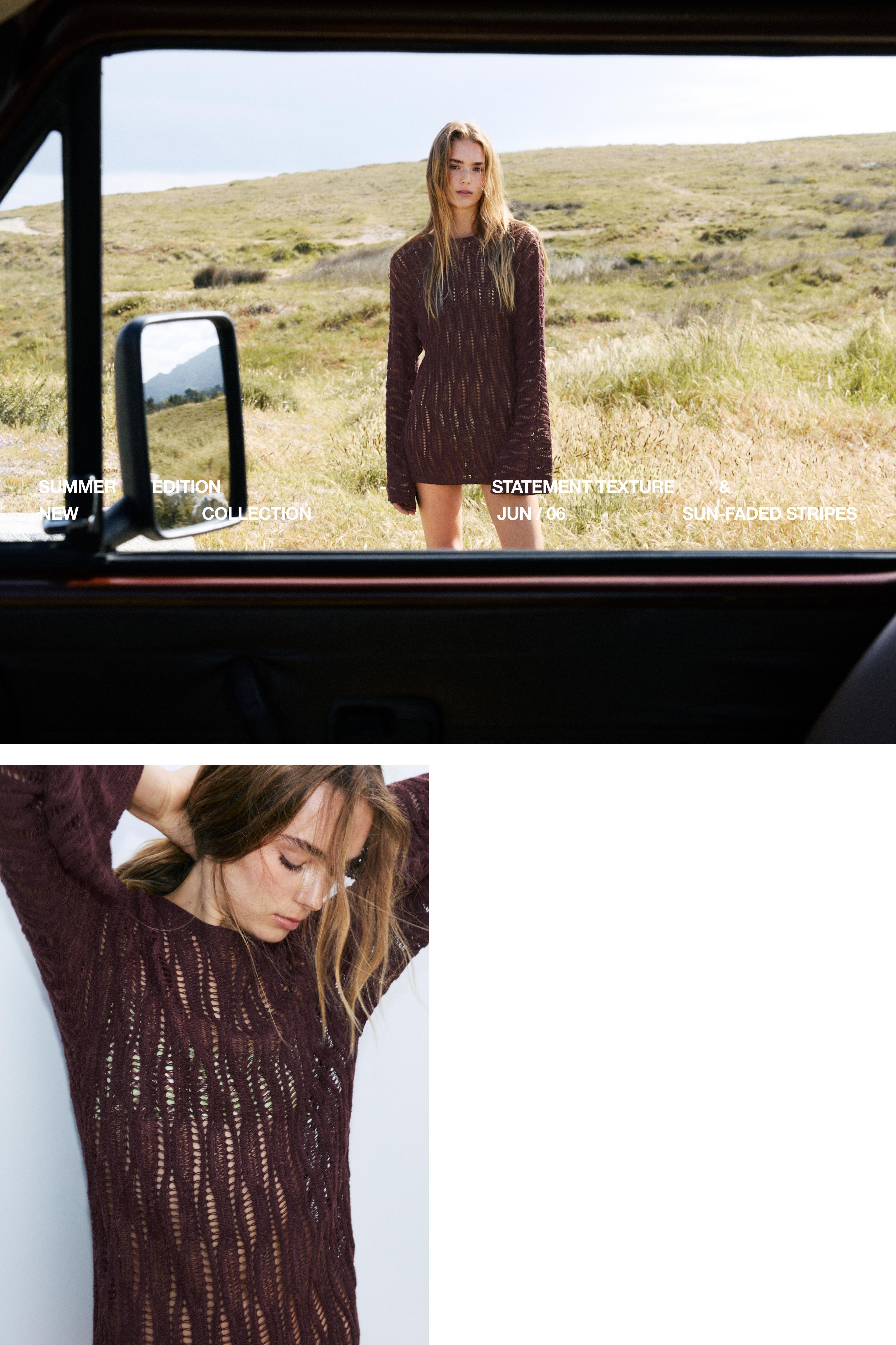 Cutwork jumper — Brown