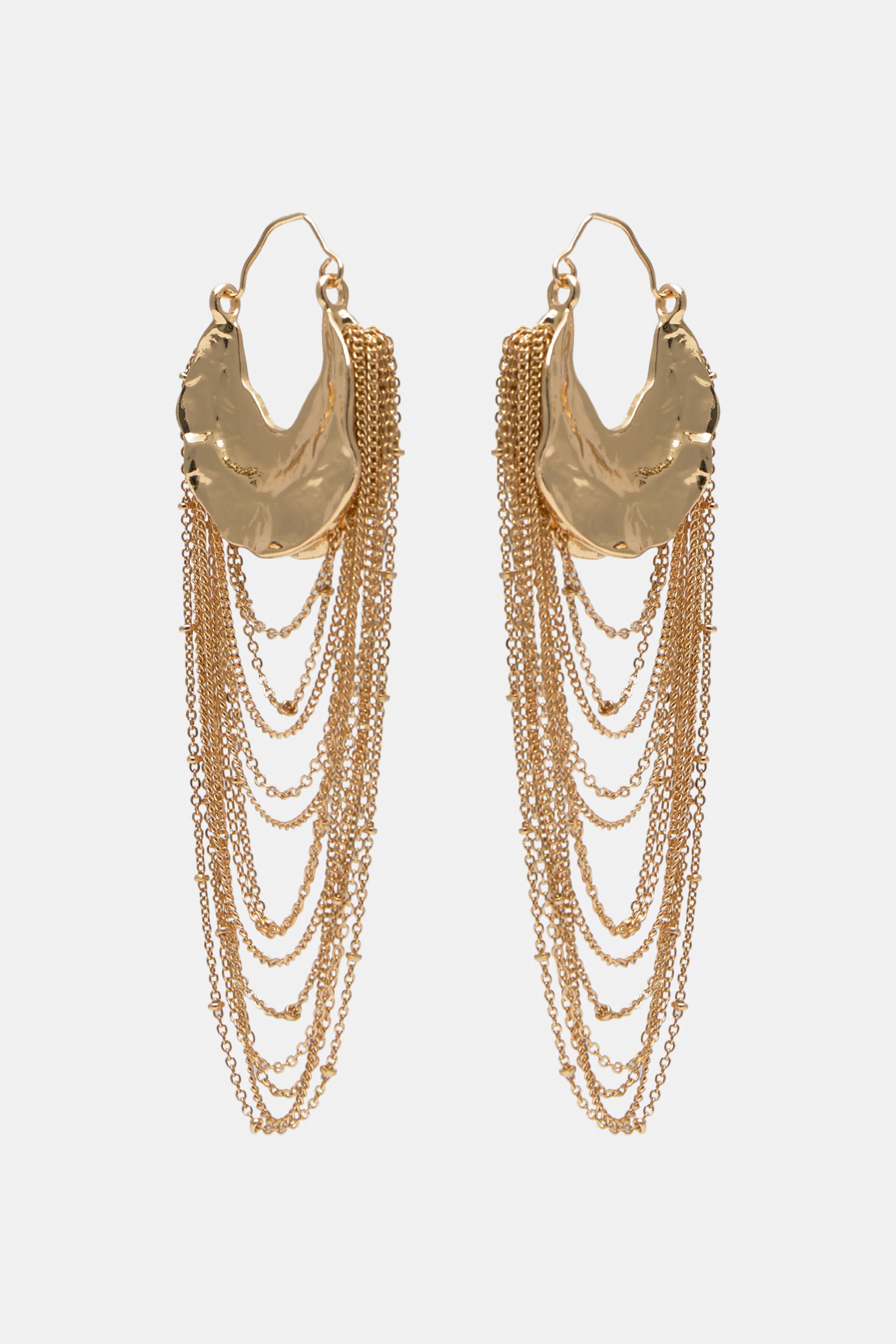 Brincos Dourados Corrente