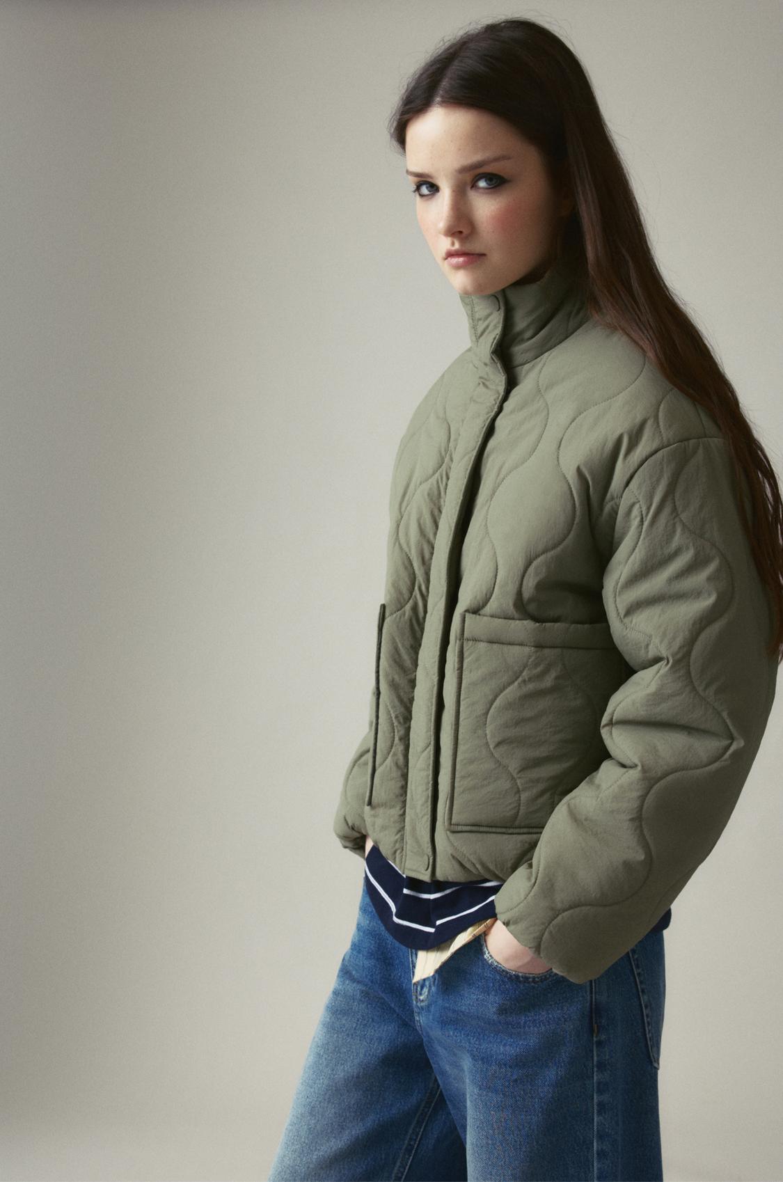 Chaqueta Acolchada Mujer Pull And Bear Chaqueta Acolchada Cuello