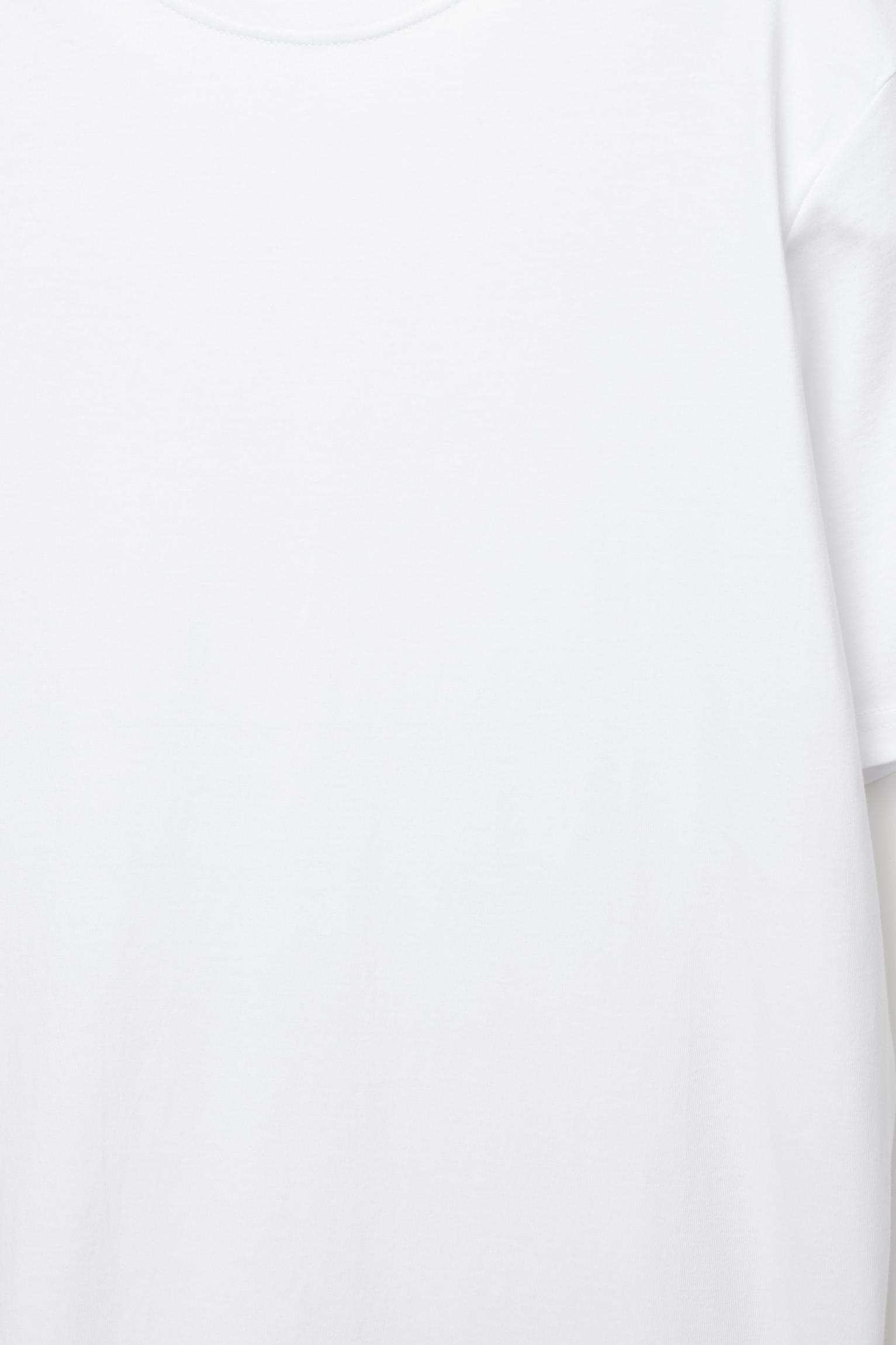 Basic short sleeve cotton T-shirt — White