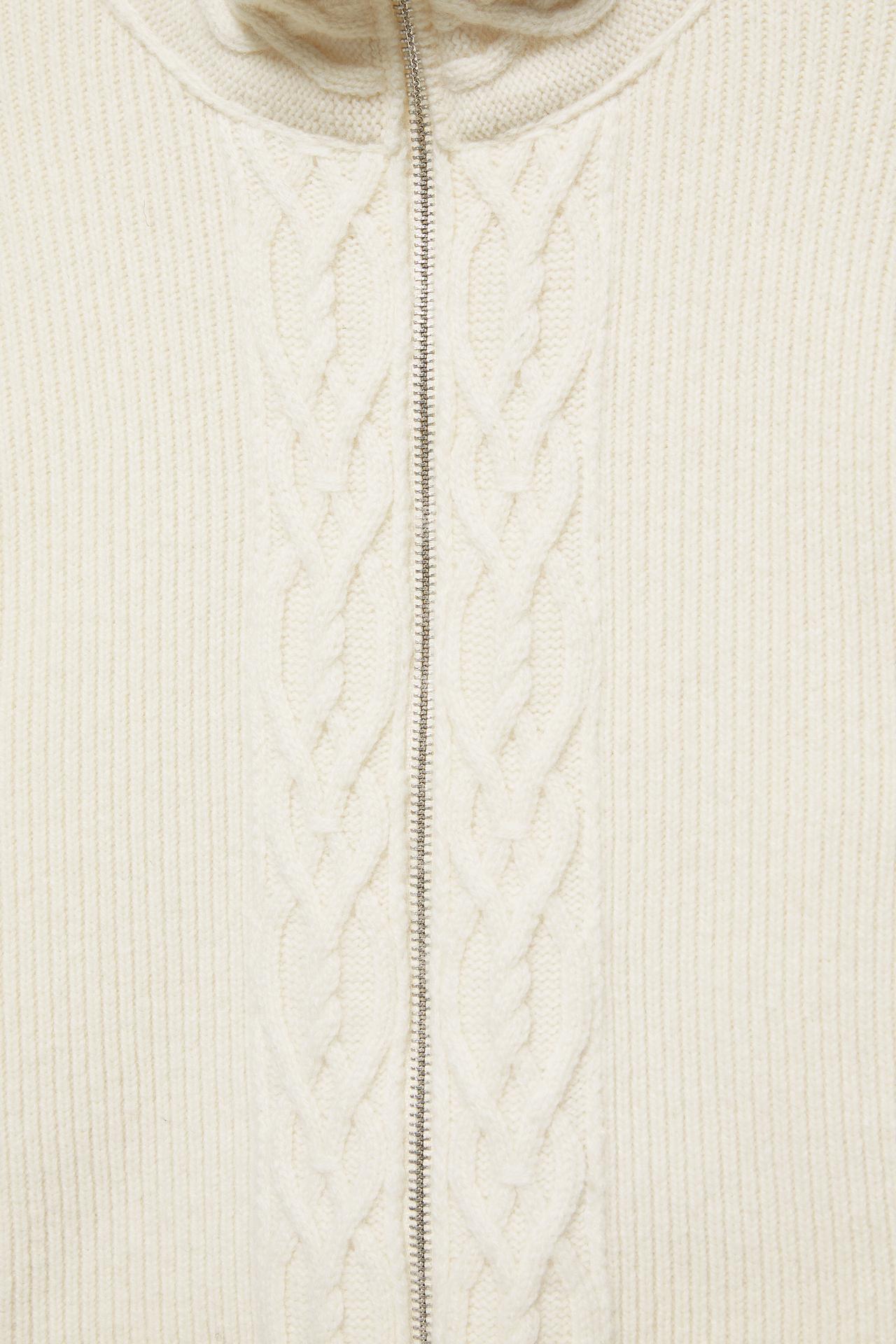100% Wool Cardigan Oscar Ouyang — Ecru