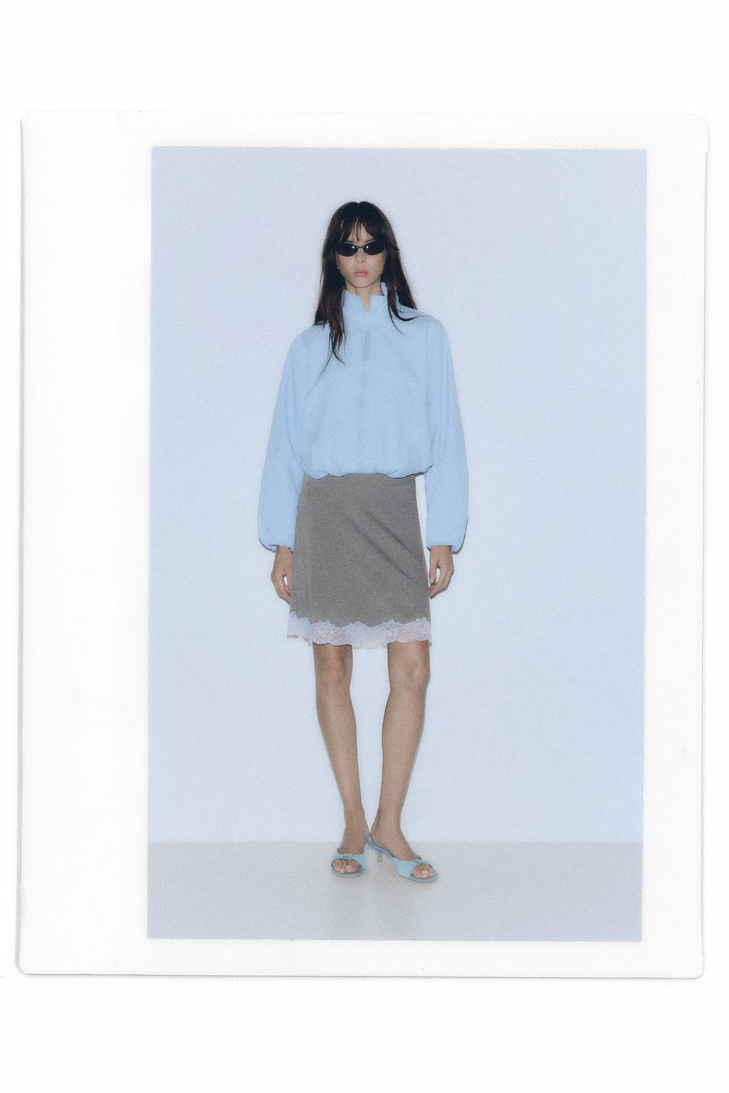 Contrast camisole mini skirt
