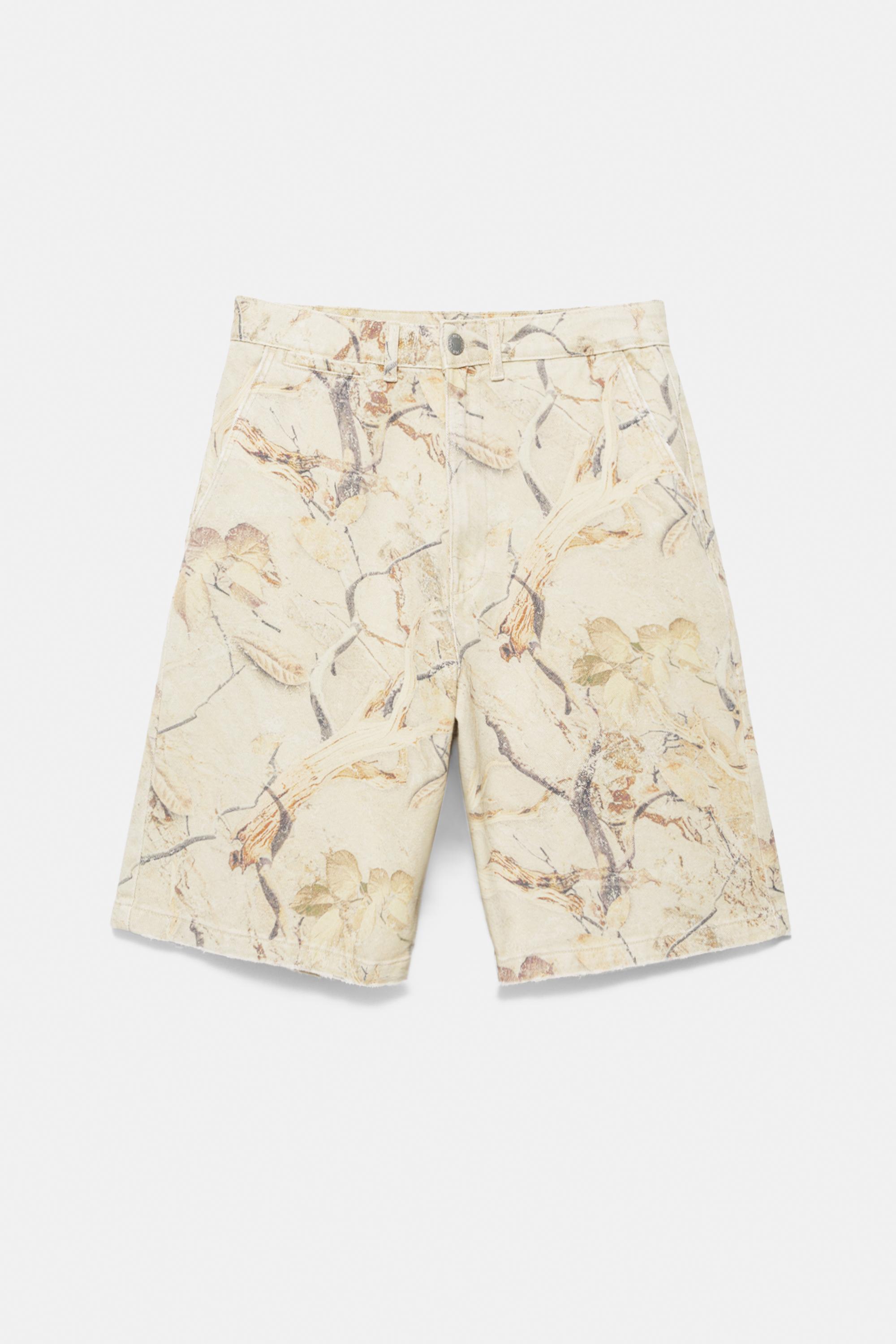 Printed Bermuda shorts — Sand