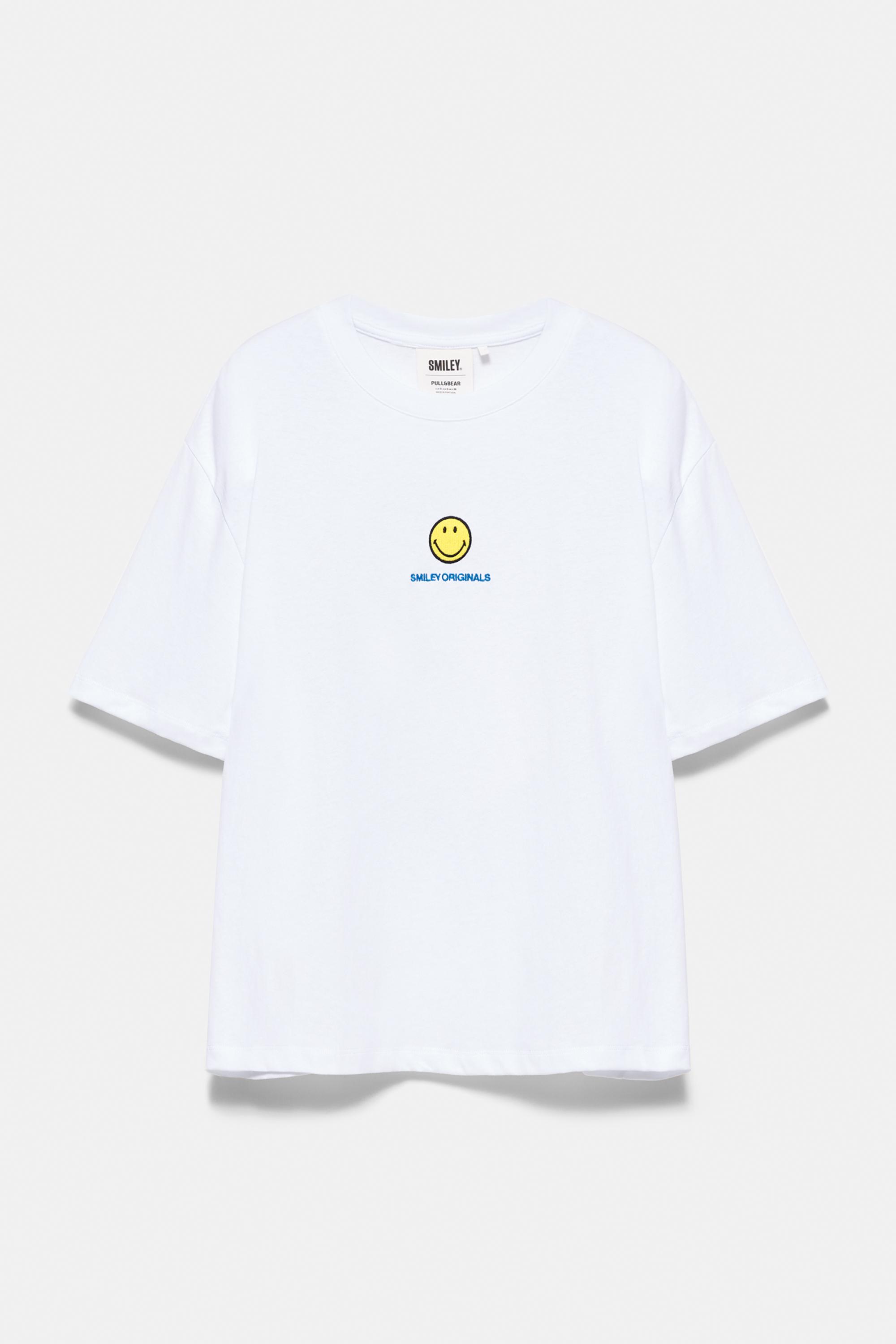 Smiley Yin Yang T-shirt — White