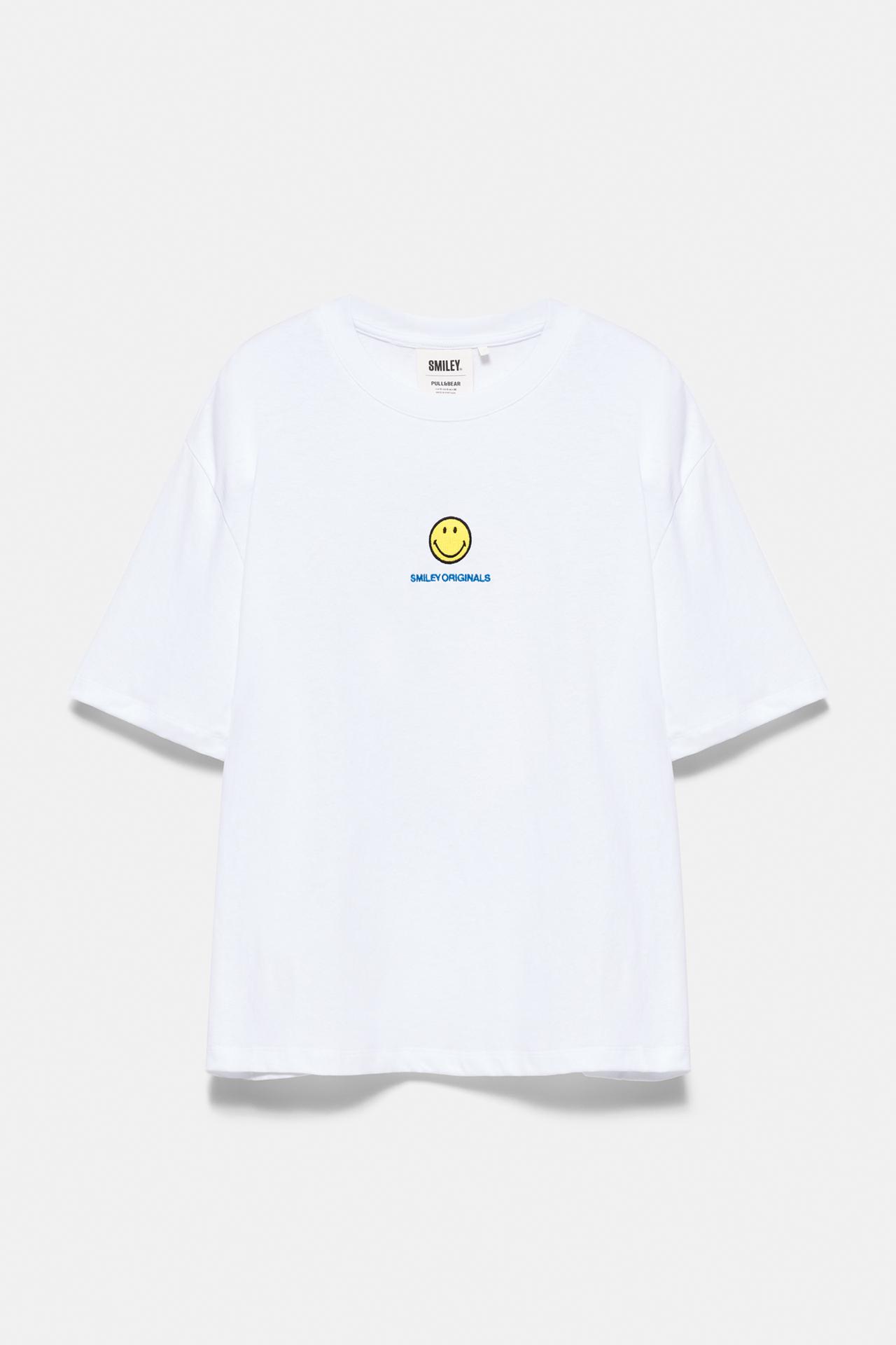 Smiley Yin Yang T-shirt — White