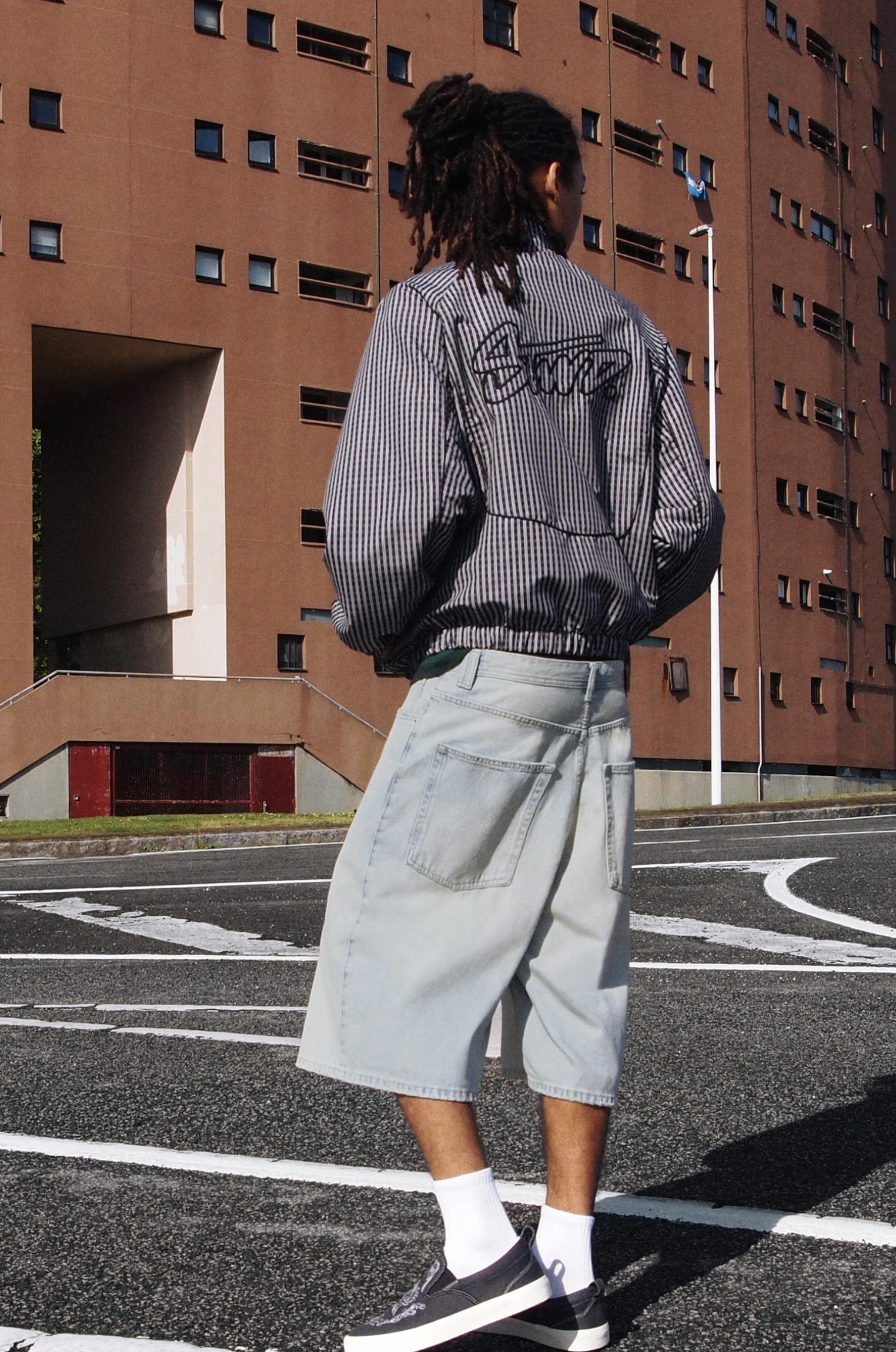 Skater jorts — Pale indigo