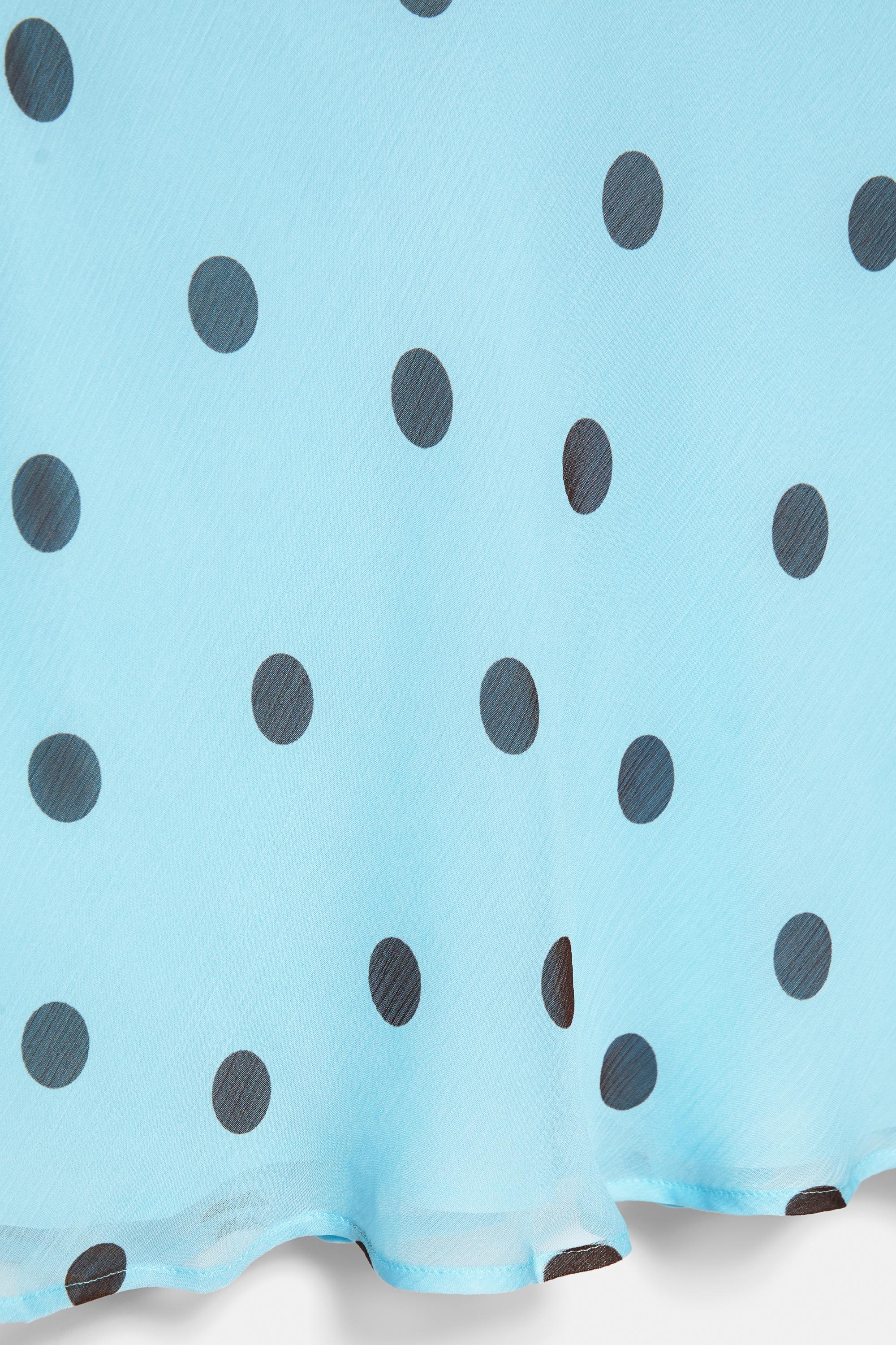 Polka dot midi skirt — Pale turquoise