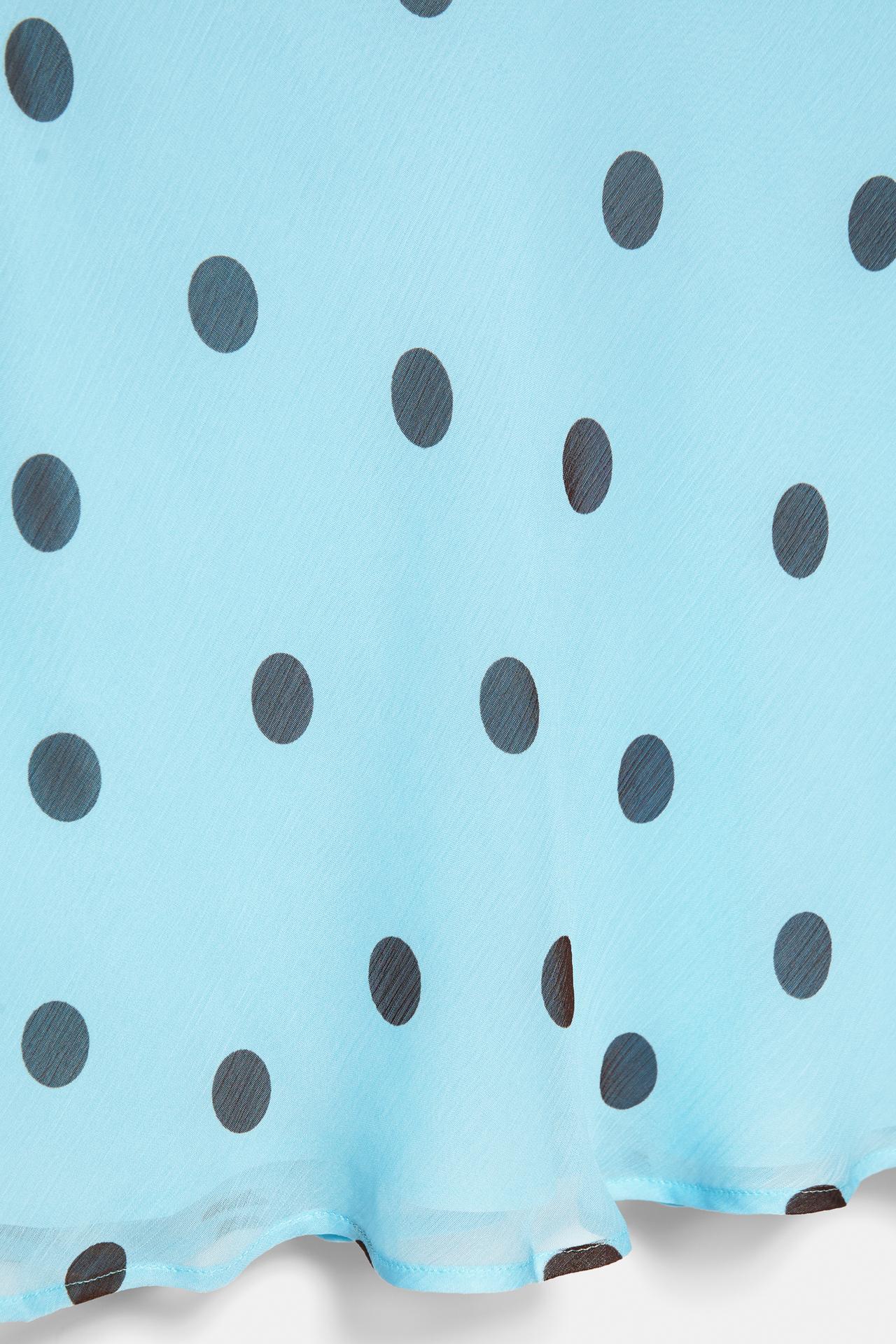Polka dot midi skirt — Pale turquoise