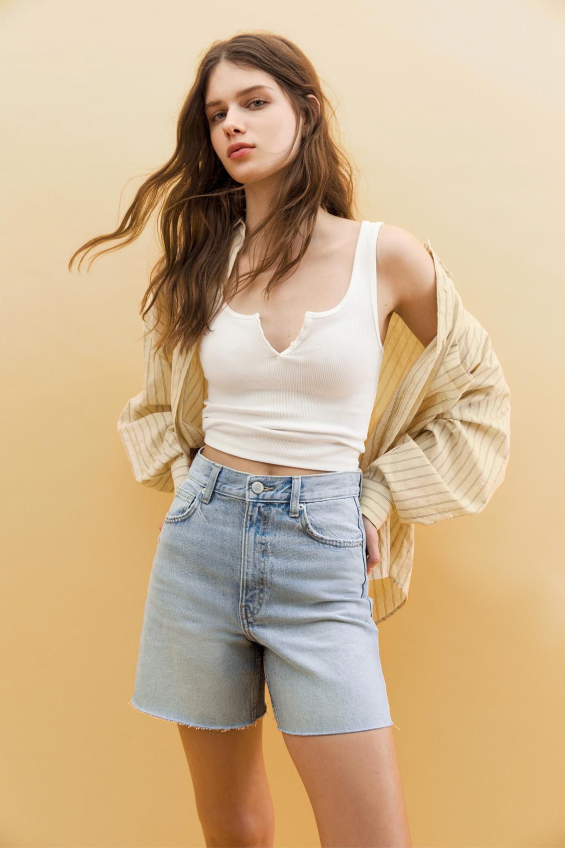 HOT Mom Shorts Pull And Bear Jeans Shorts Mom Fit Short En