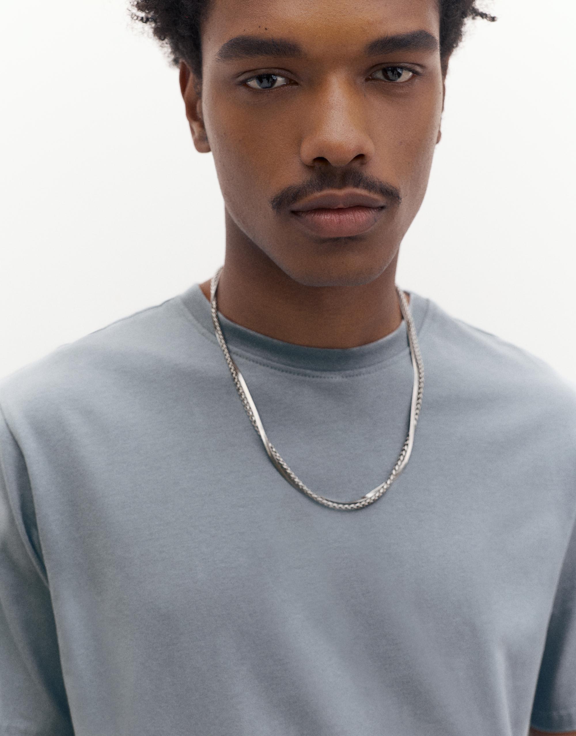Basic short sleeve cotton T-shirt — Pastel blue