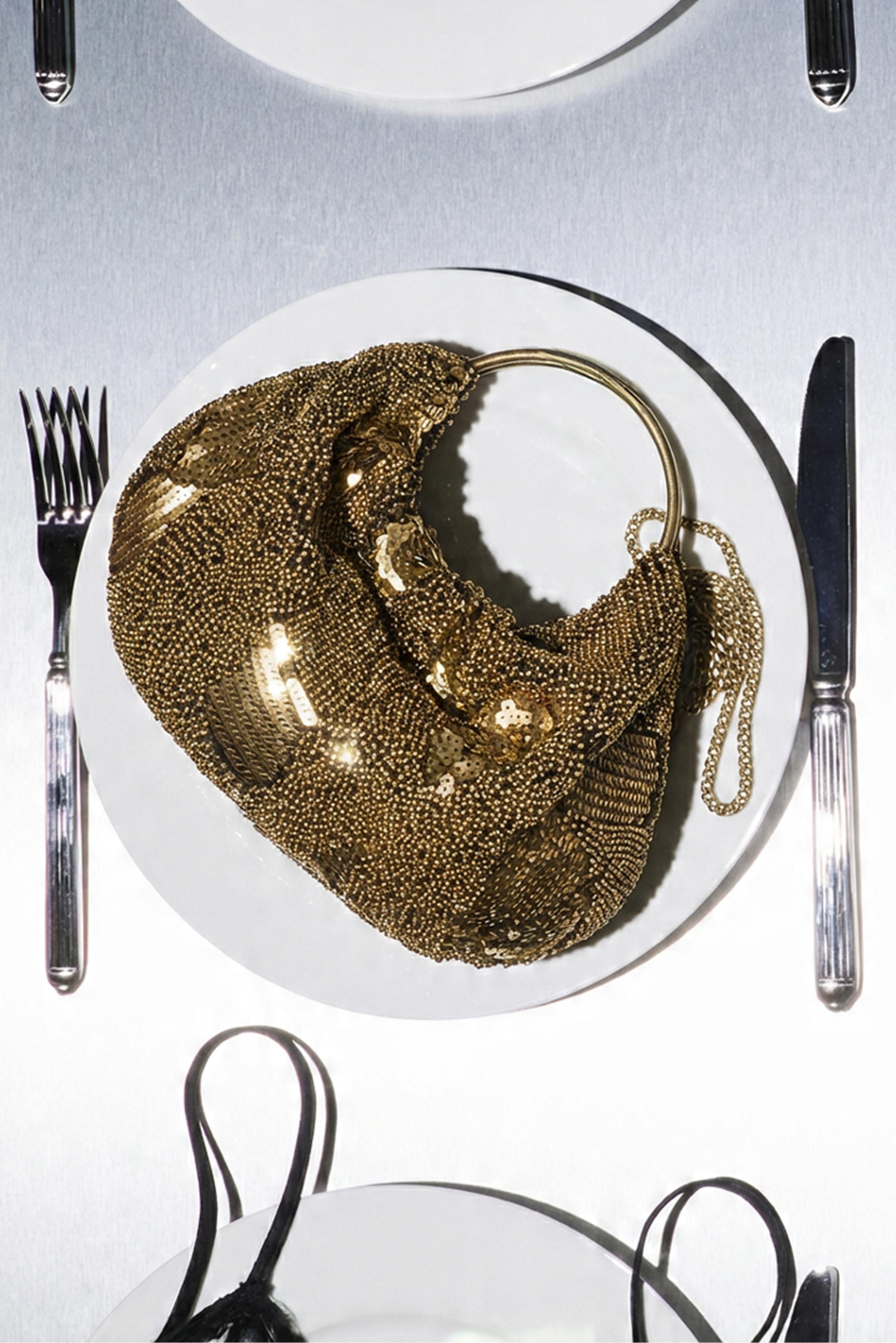 Metalik saplı boncuklu çanta - Görsel 39