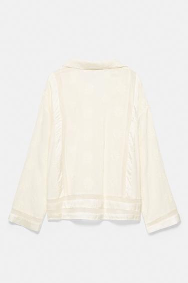 Floral embroidery shirt — Ice 5