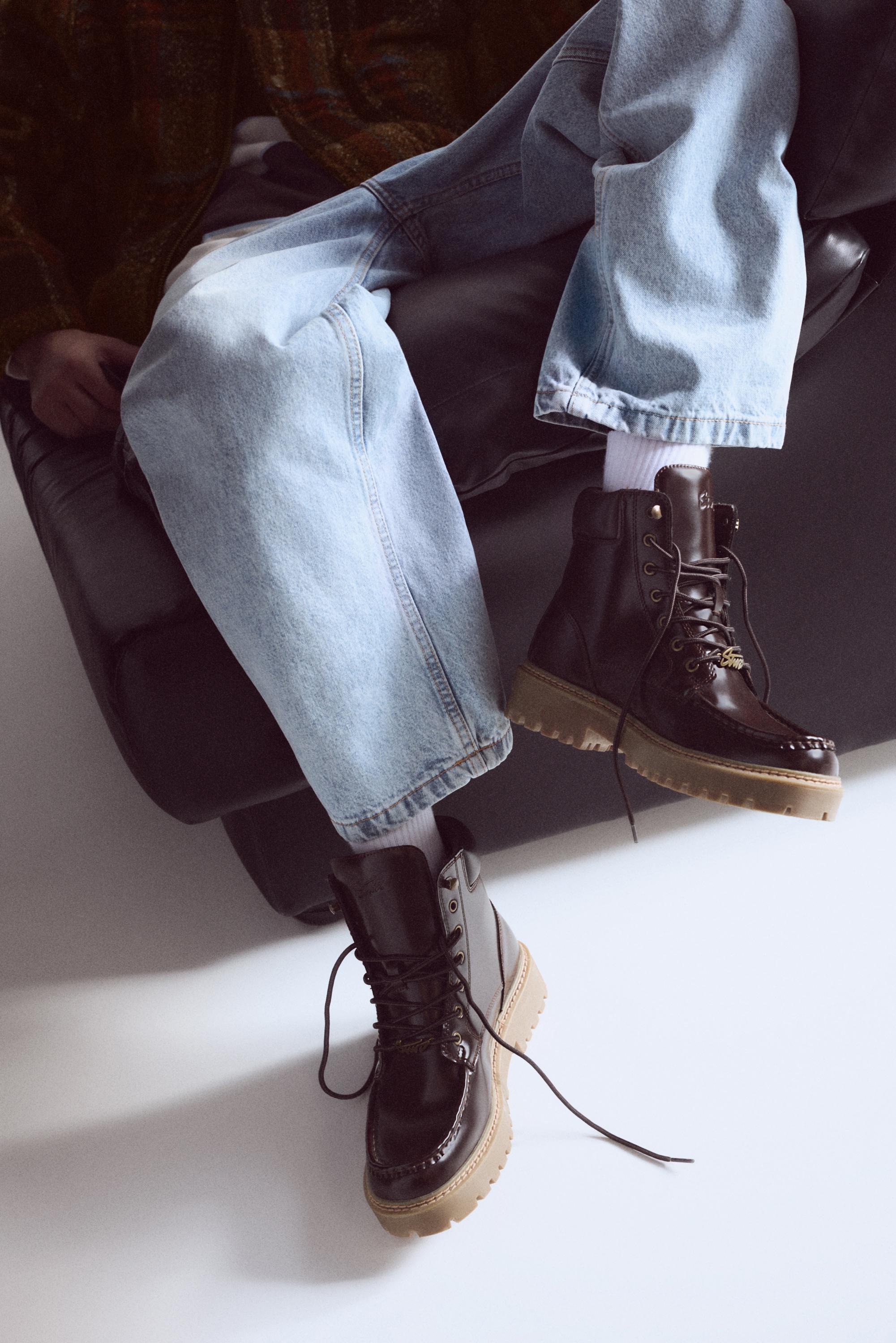 STWD lace-up boots — Brown