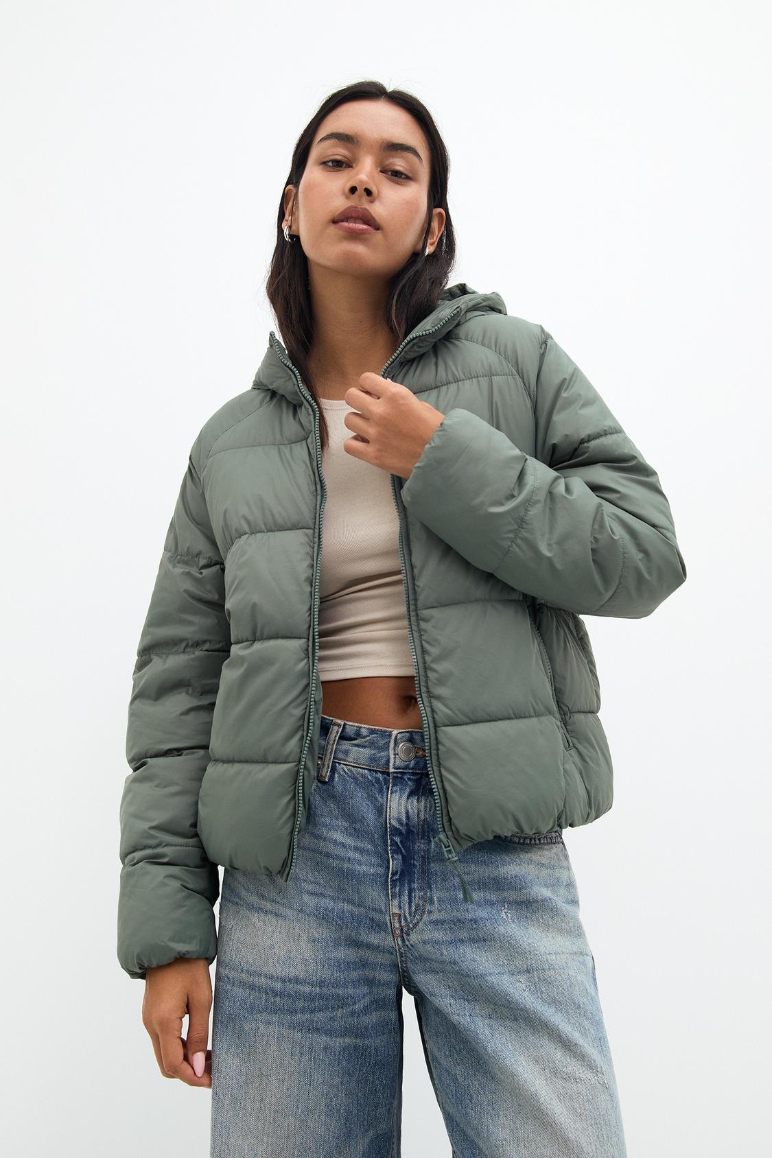 Chaqueta Canguro Chaqueta Negra Mujer Pull And Bear Cazadora