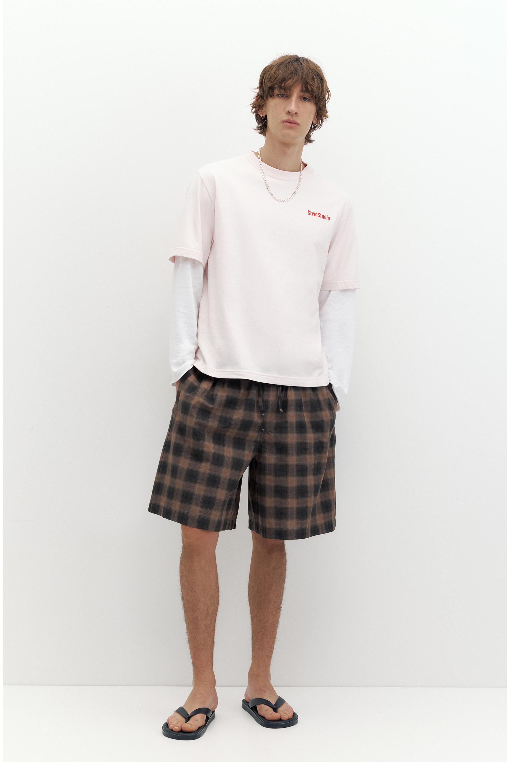 STWD Studio label T-shirt — Pastel pink