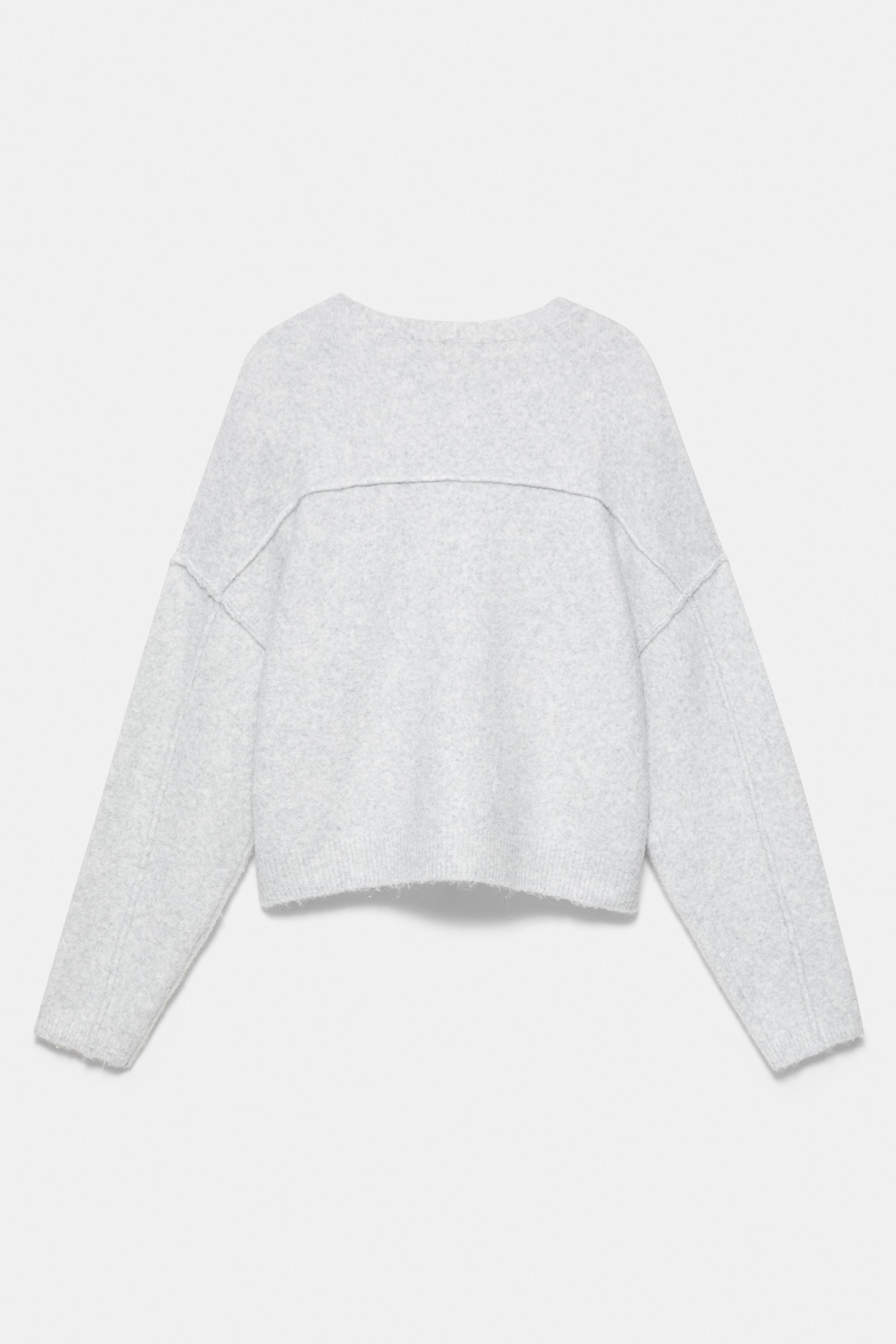 Soft knit cardigan — Pale grey