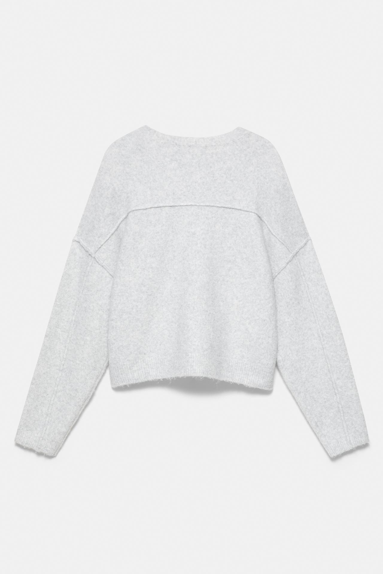 Soft touch cardigan — Pale grey