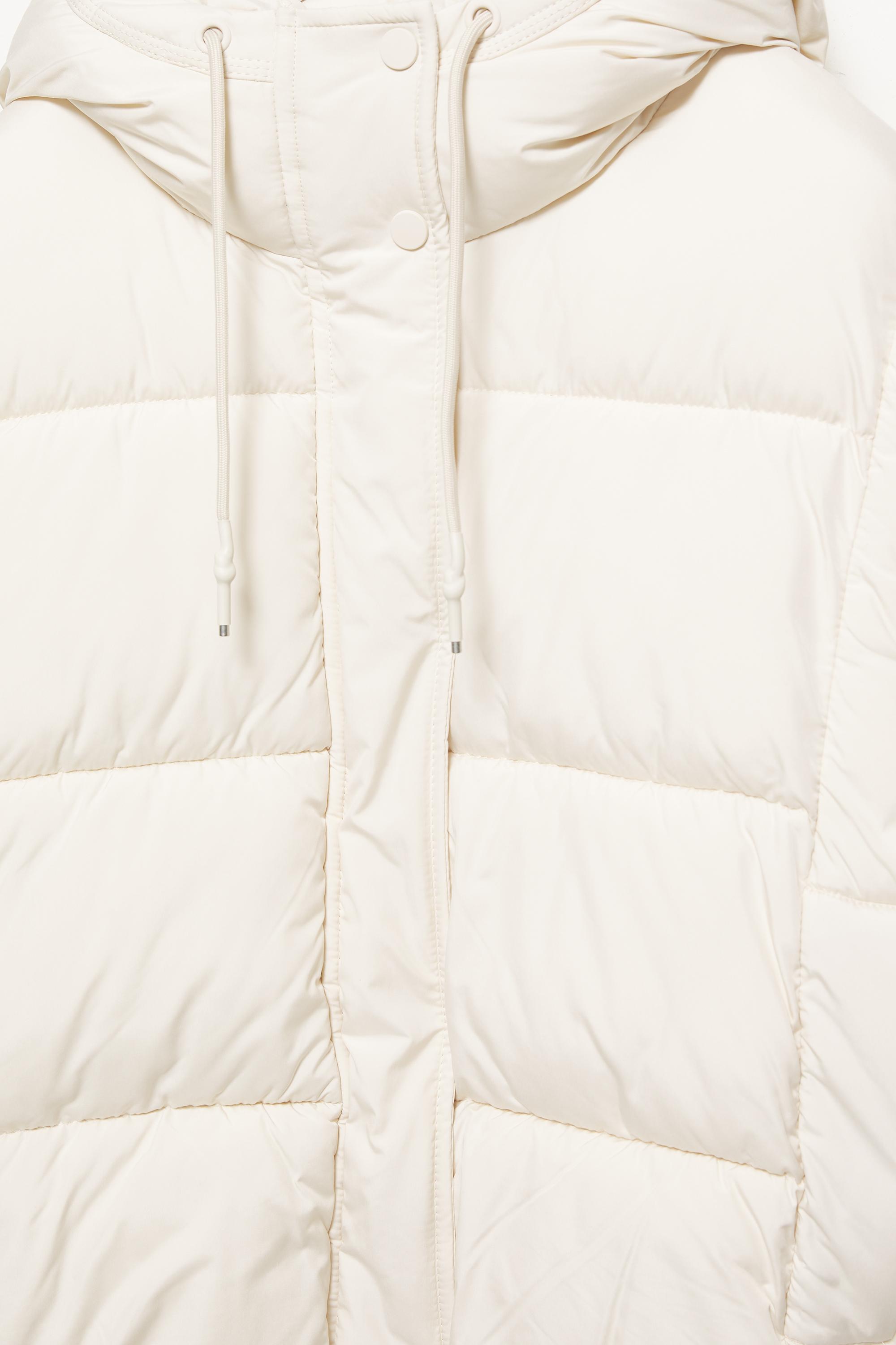 Hooded Padded Jacket — Ecru
