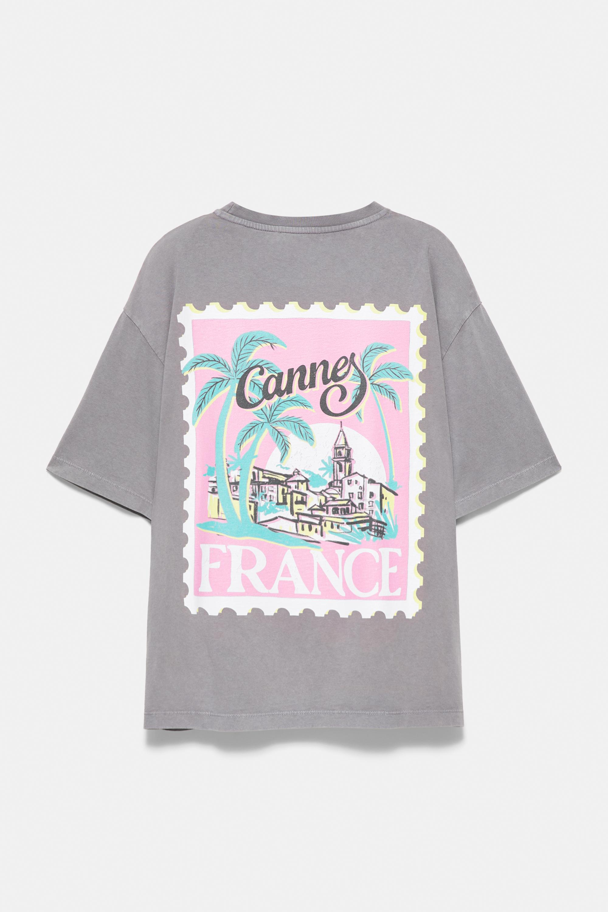 St. Tropez oversize graphic T-shirt — Grey