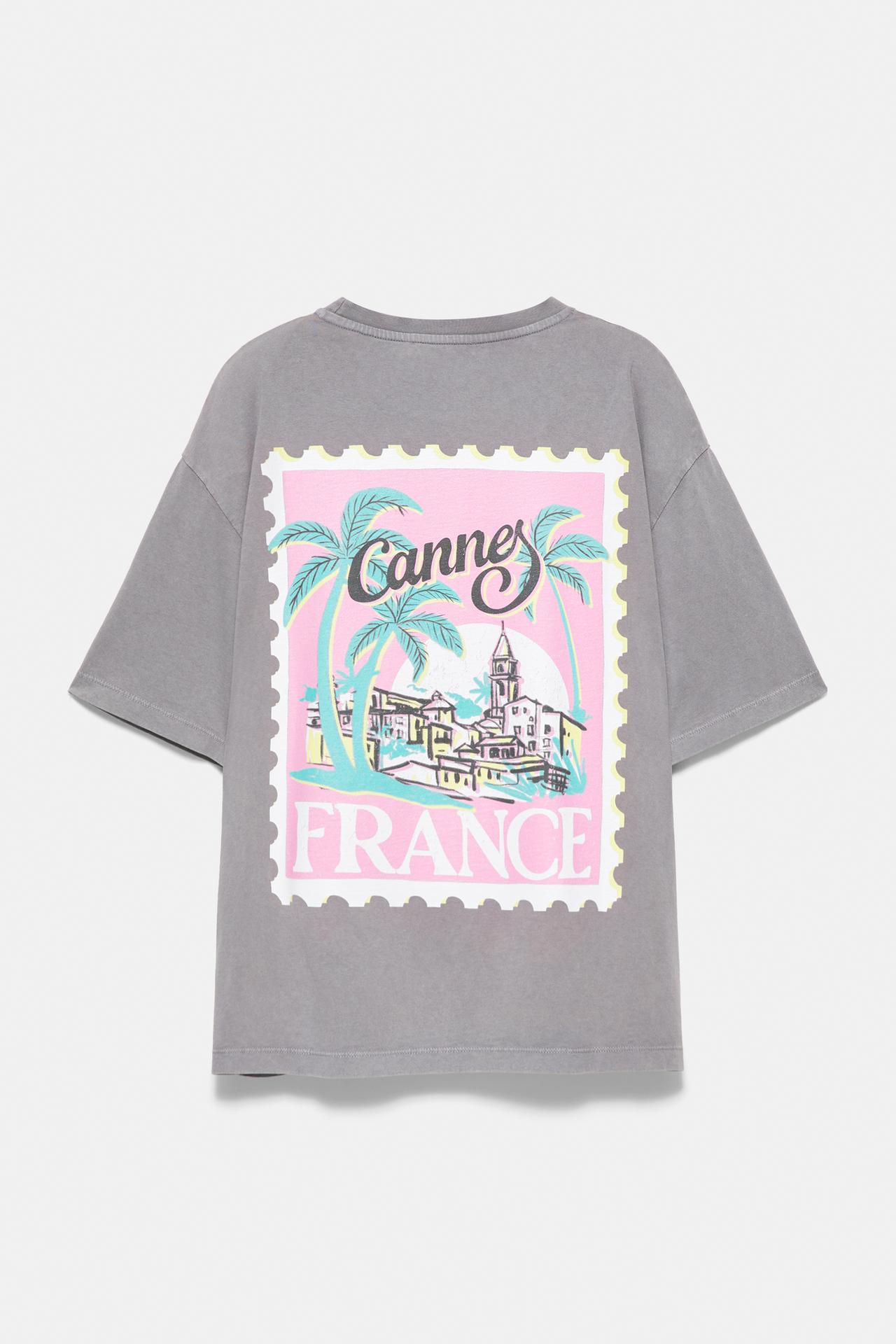 St. Tropez oversize graphic T-shirt — Grey