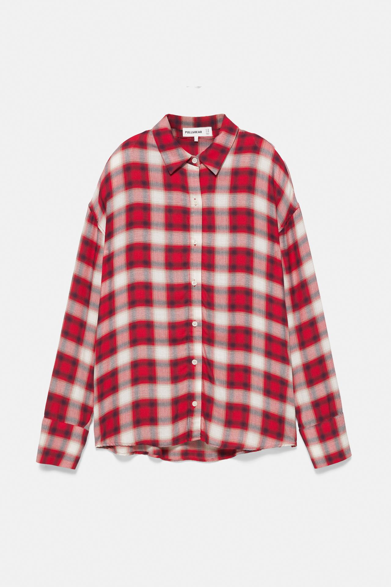 Long sleeve check shirt — White/Red
