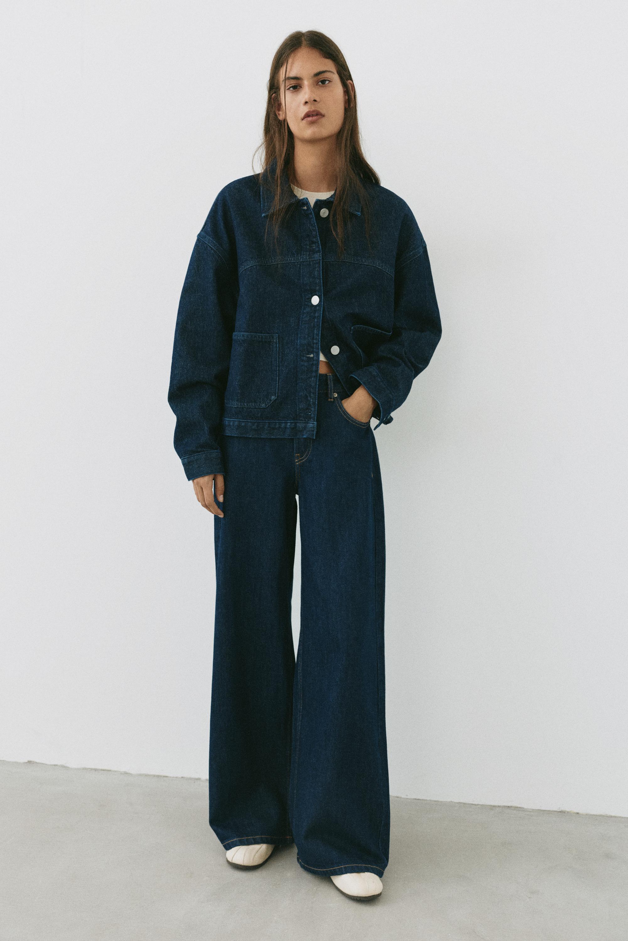 Boxy denim overshirt — Navy