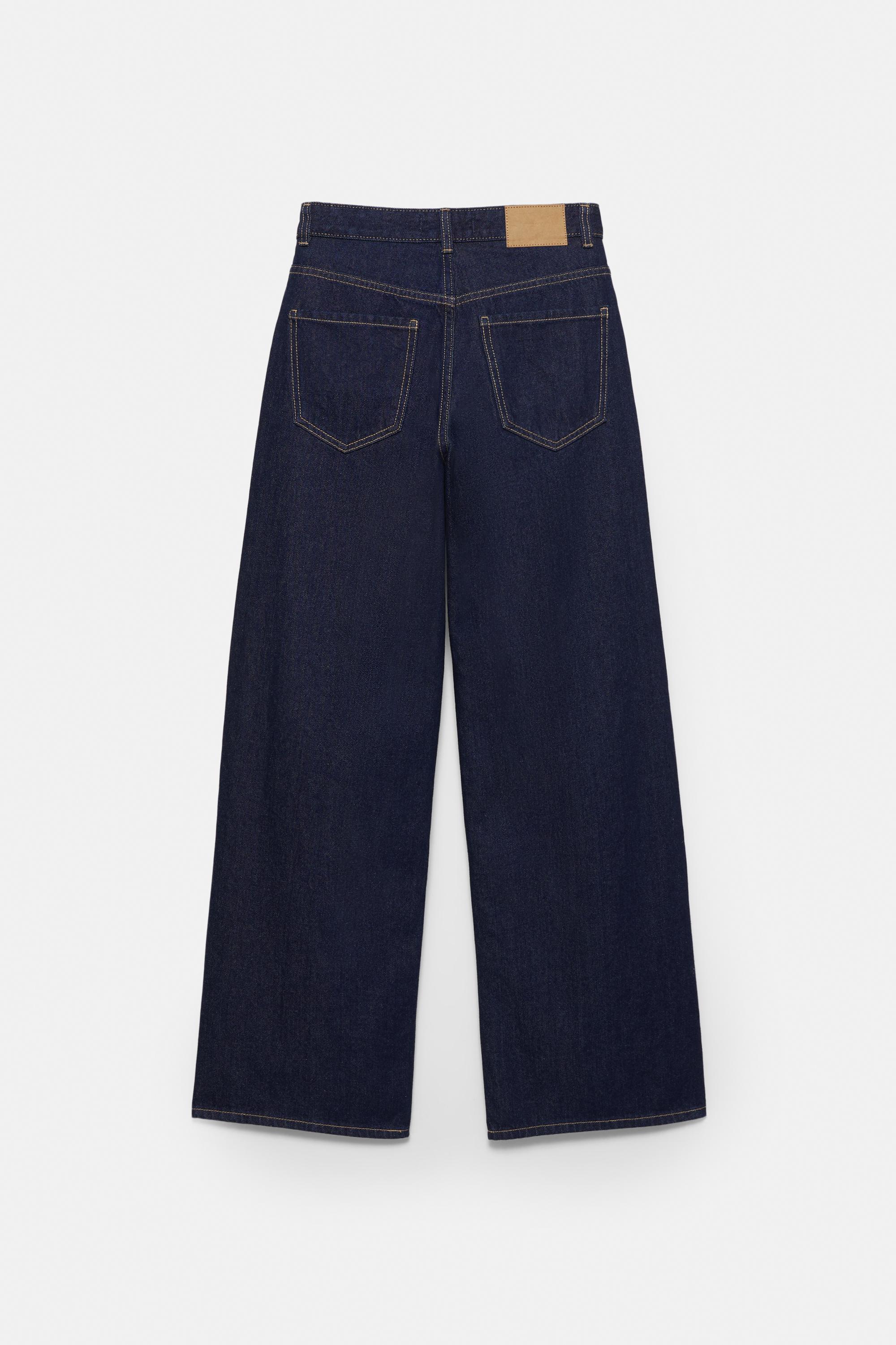 High-waist wide-leg jeans — Ink blue