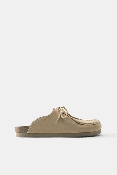 Lace-up clogs — Ecru 1