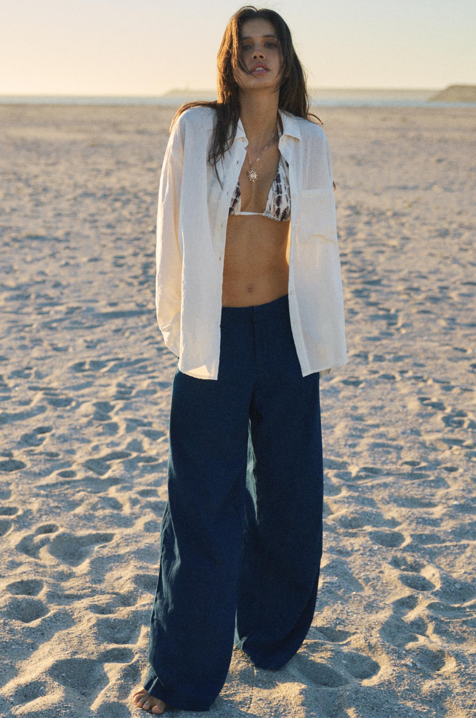 Loose-fitting straight-leg trousers - PULL\u0026BEAR