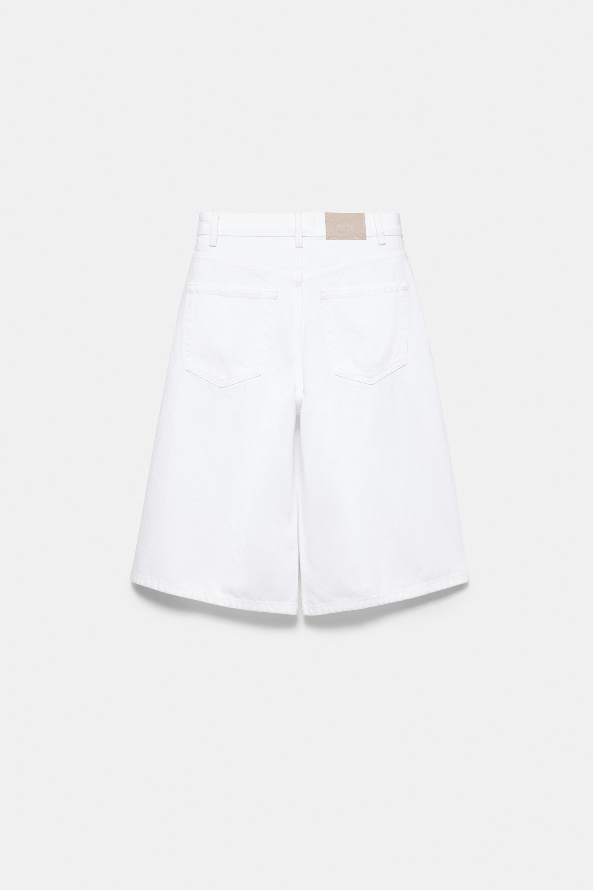 Düşük bel denim şort