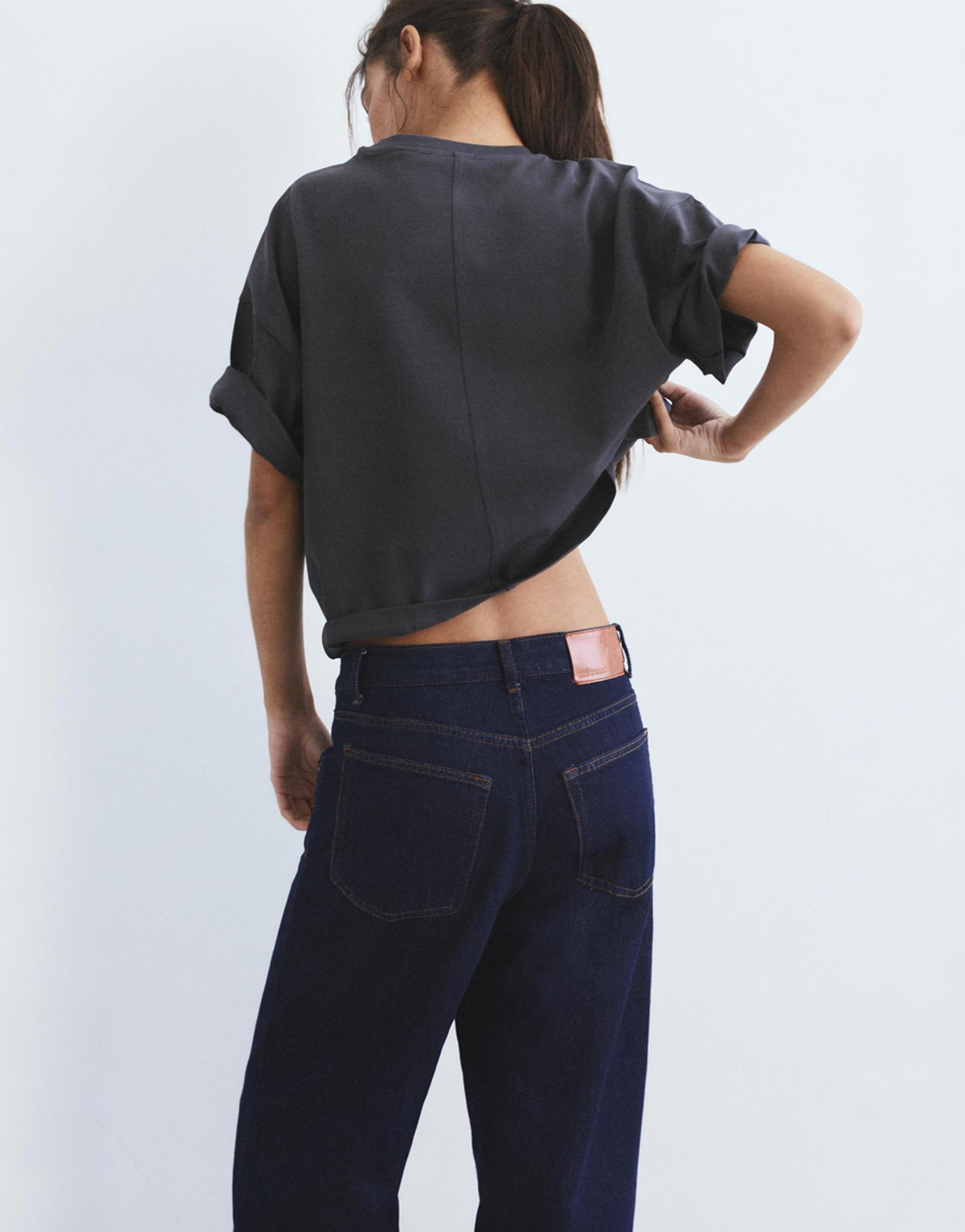 Kısa kollu kutu kesim t-shirt - Görsel 7