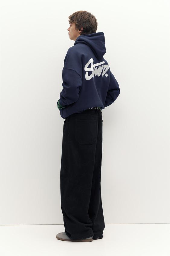 Pull à Capuche Homme Erdbär Noir | Taille M | 50% Coton 50% Coton Bio | Neuf Avec étiquette