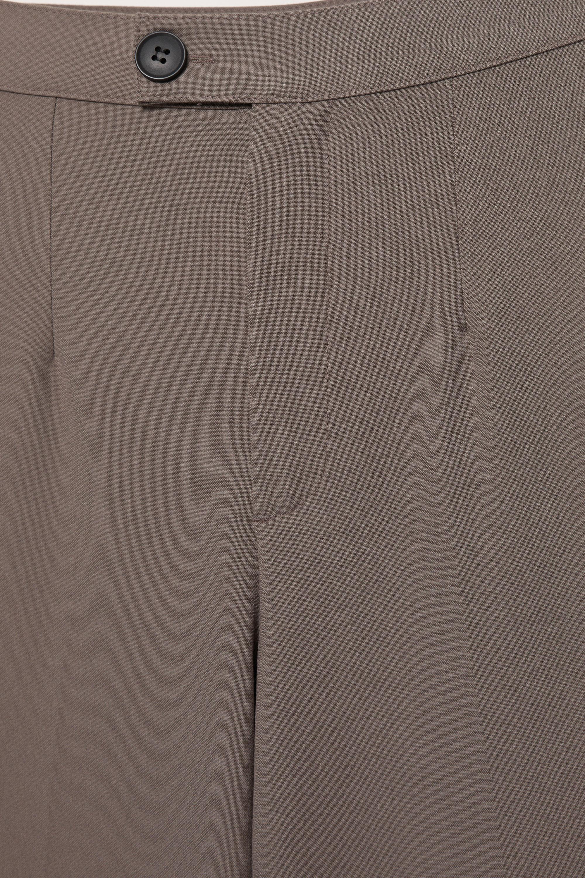 Straight-leg darted trousers — Taupe