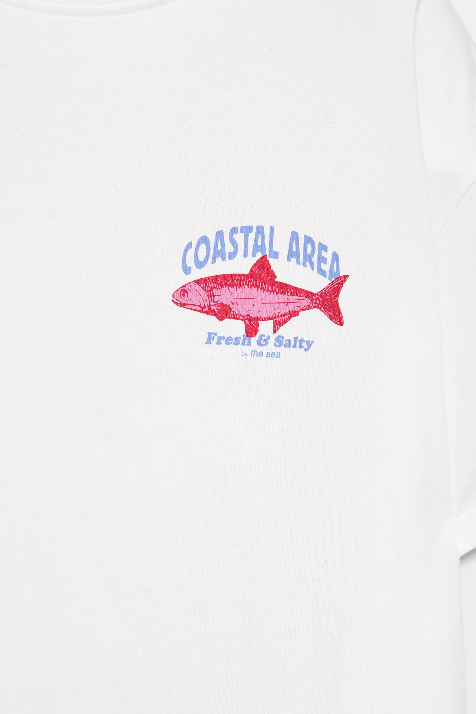Fish graphic T-shirt — White