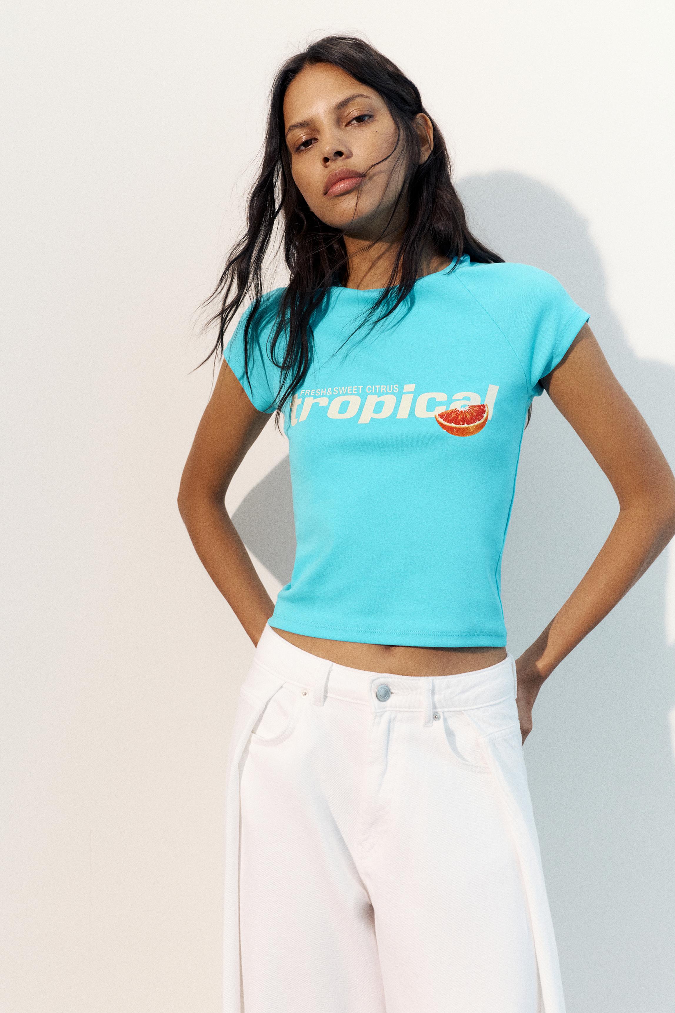 Fruit graphic T-shirt — Turquoise