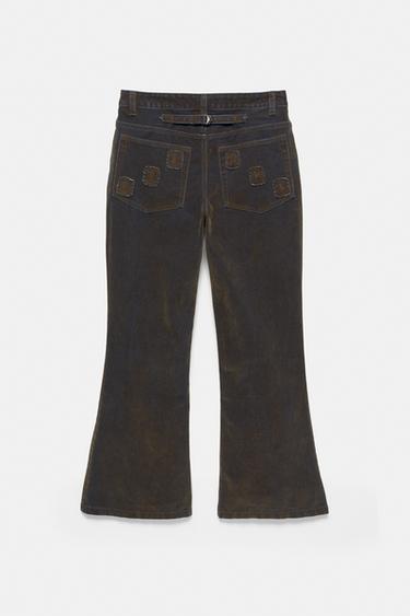 Oscar Ouyang flared jeans — Brown 4