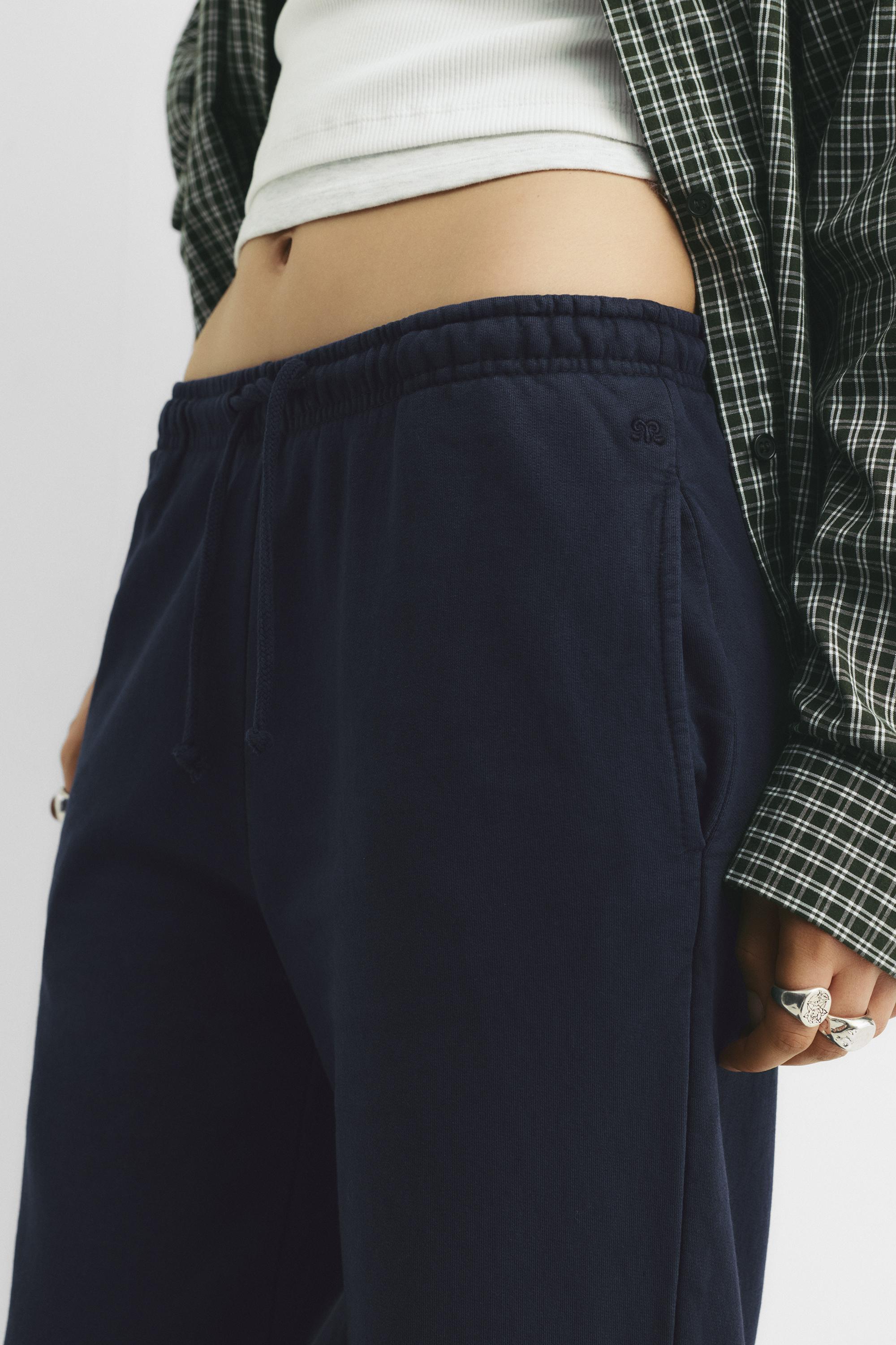 Wide-leg tracksuit bottoms — Navy