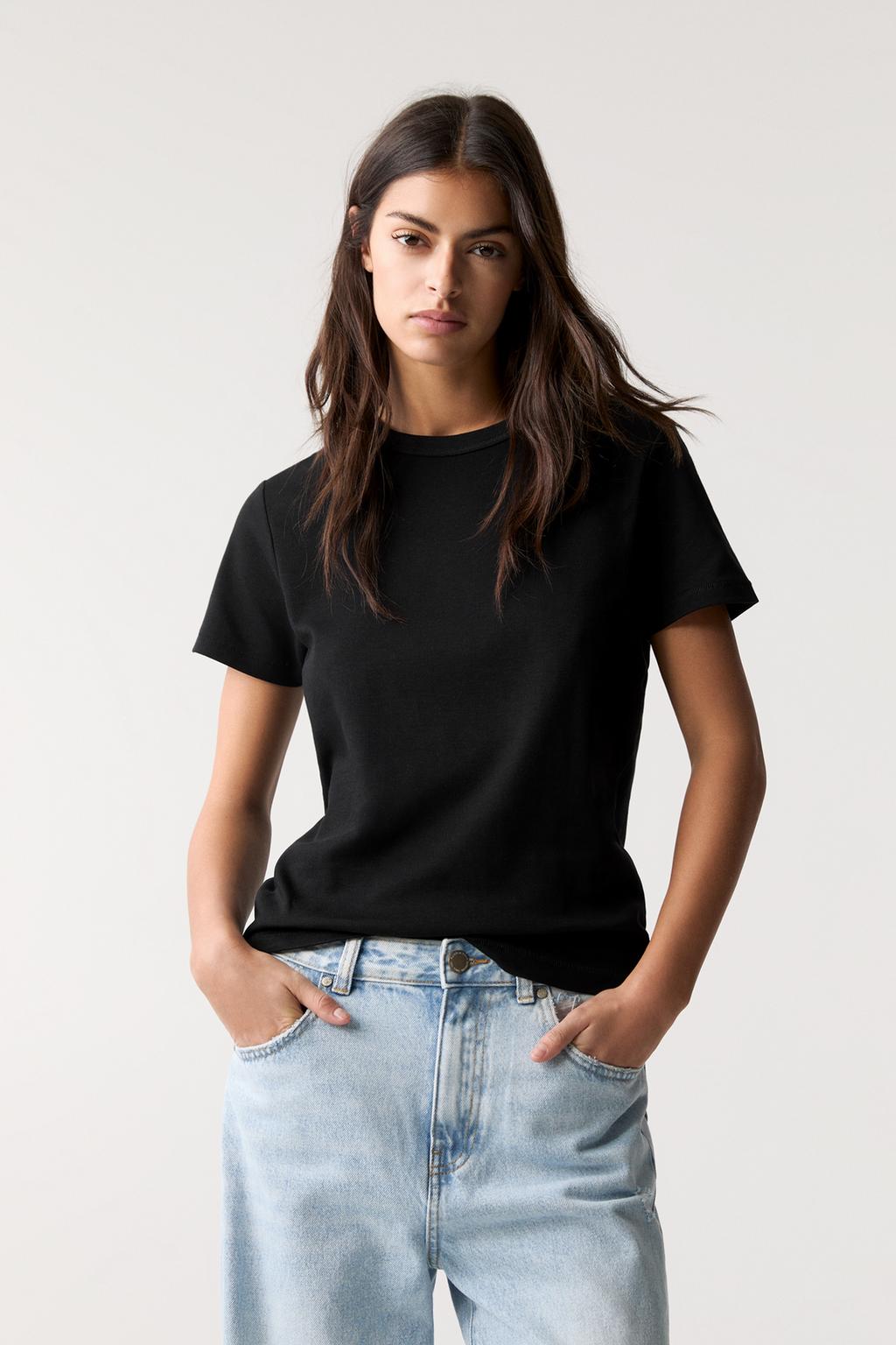 Camiseta básica manga corta PULL&BEAR