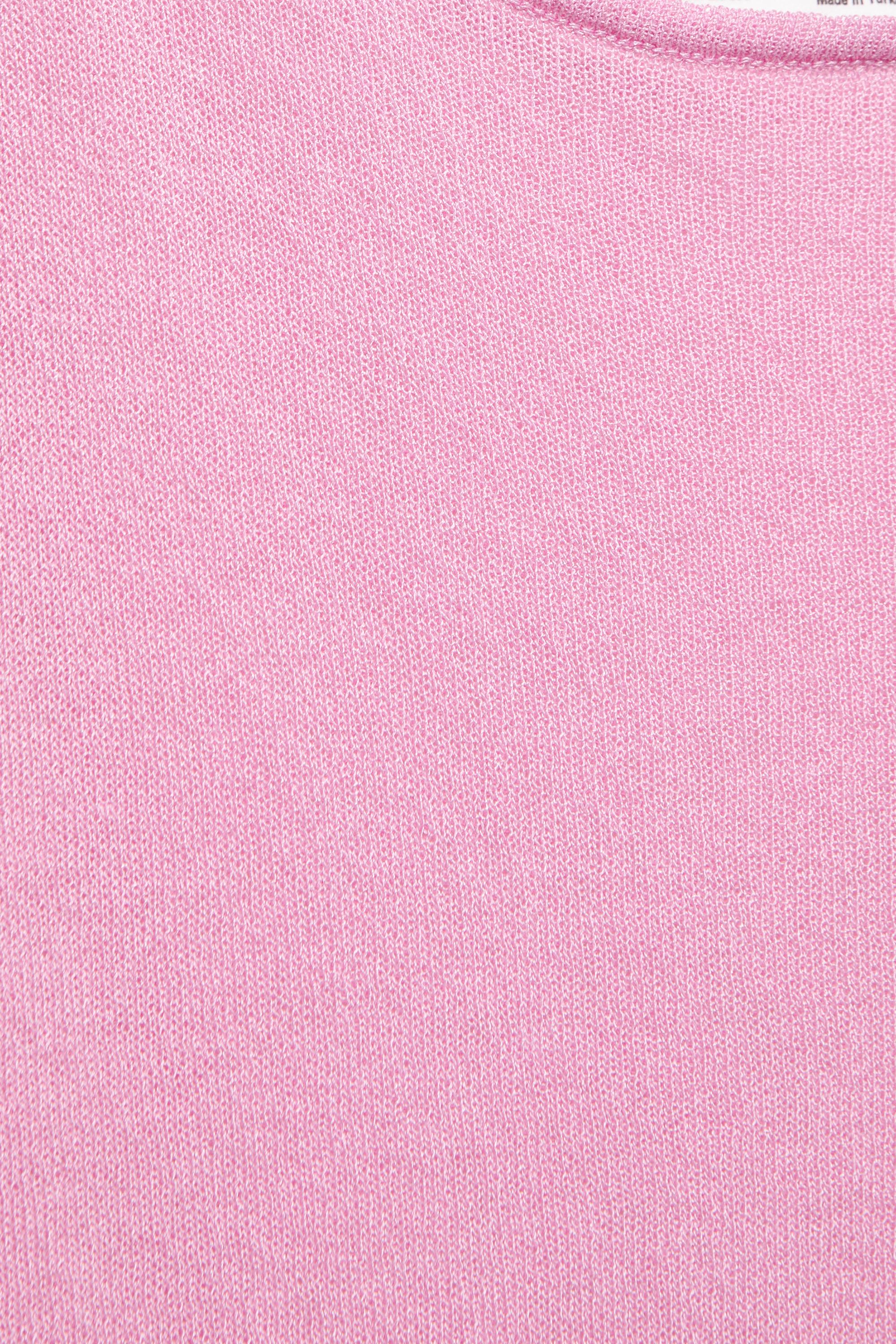 Asymmetric knit top — Pink