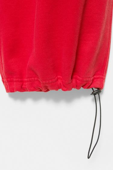 Joggers with elastic hems — Red 7