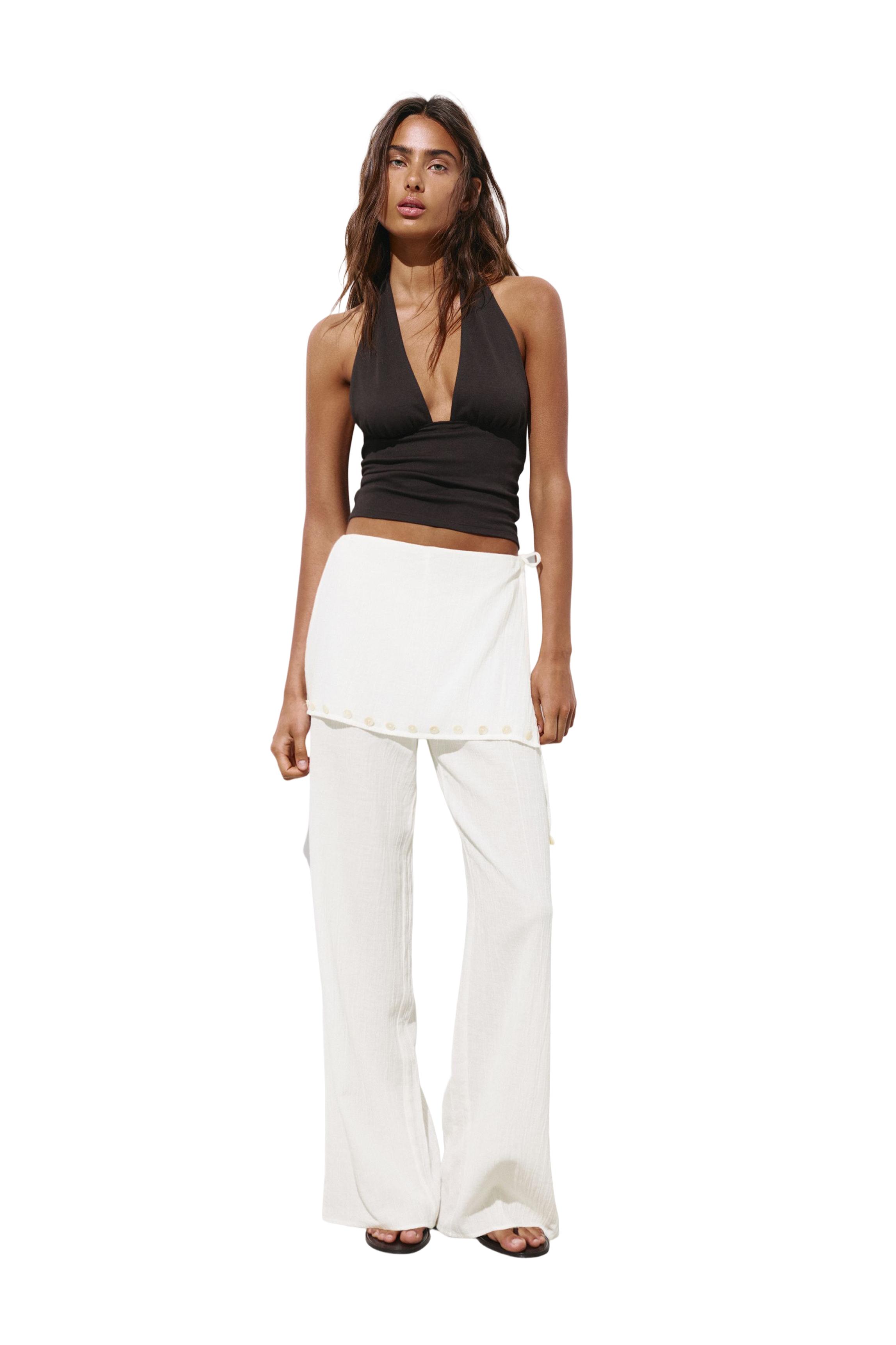 Flowy sarong trousers — Vanilla