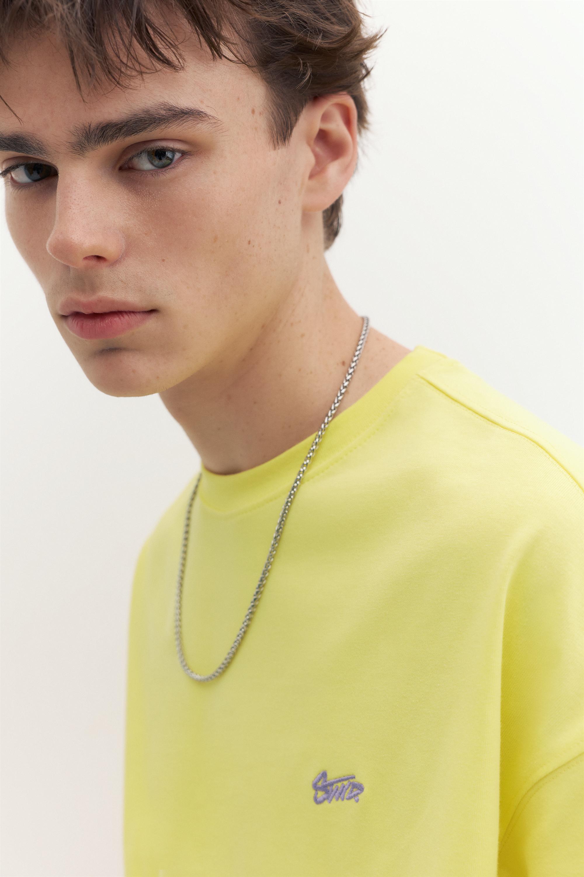 STWD logo boxy T-shirt — Yellow