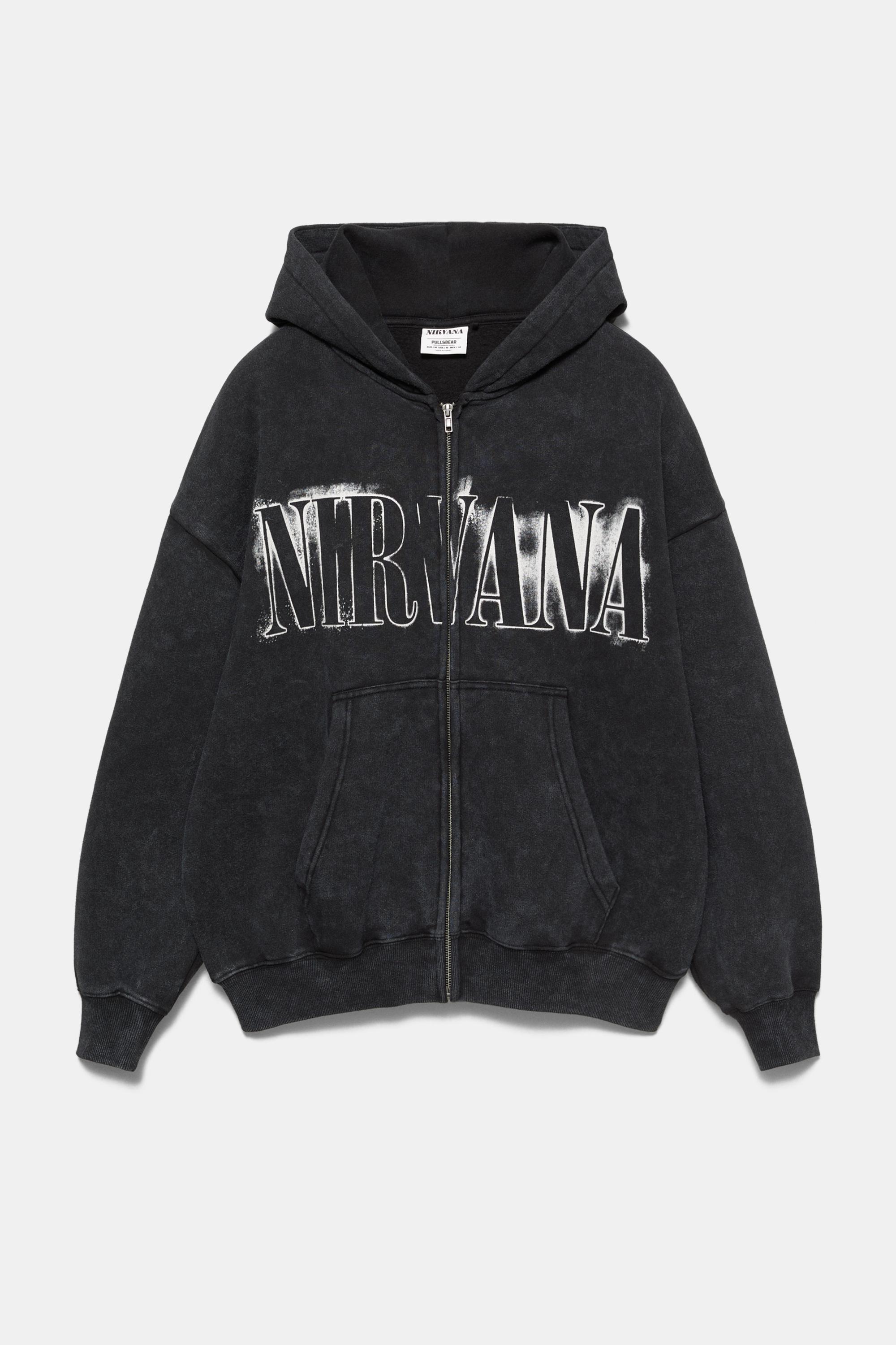 Nirvana fermuarlı kapüşonlu sweatshirt - Görsel 4