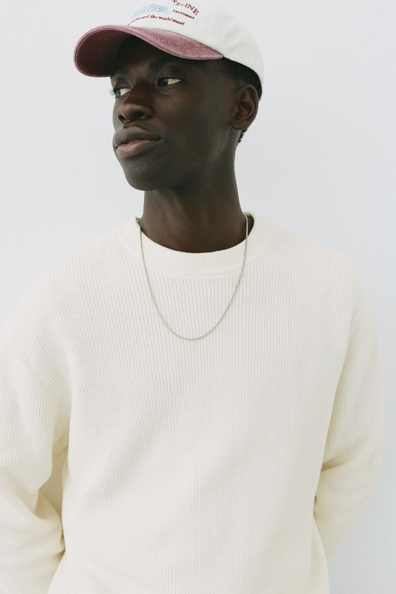 Basic knit jumper — Off white