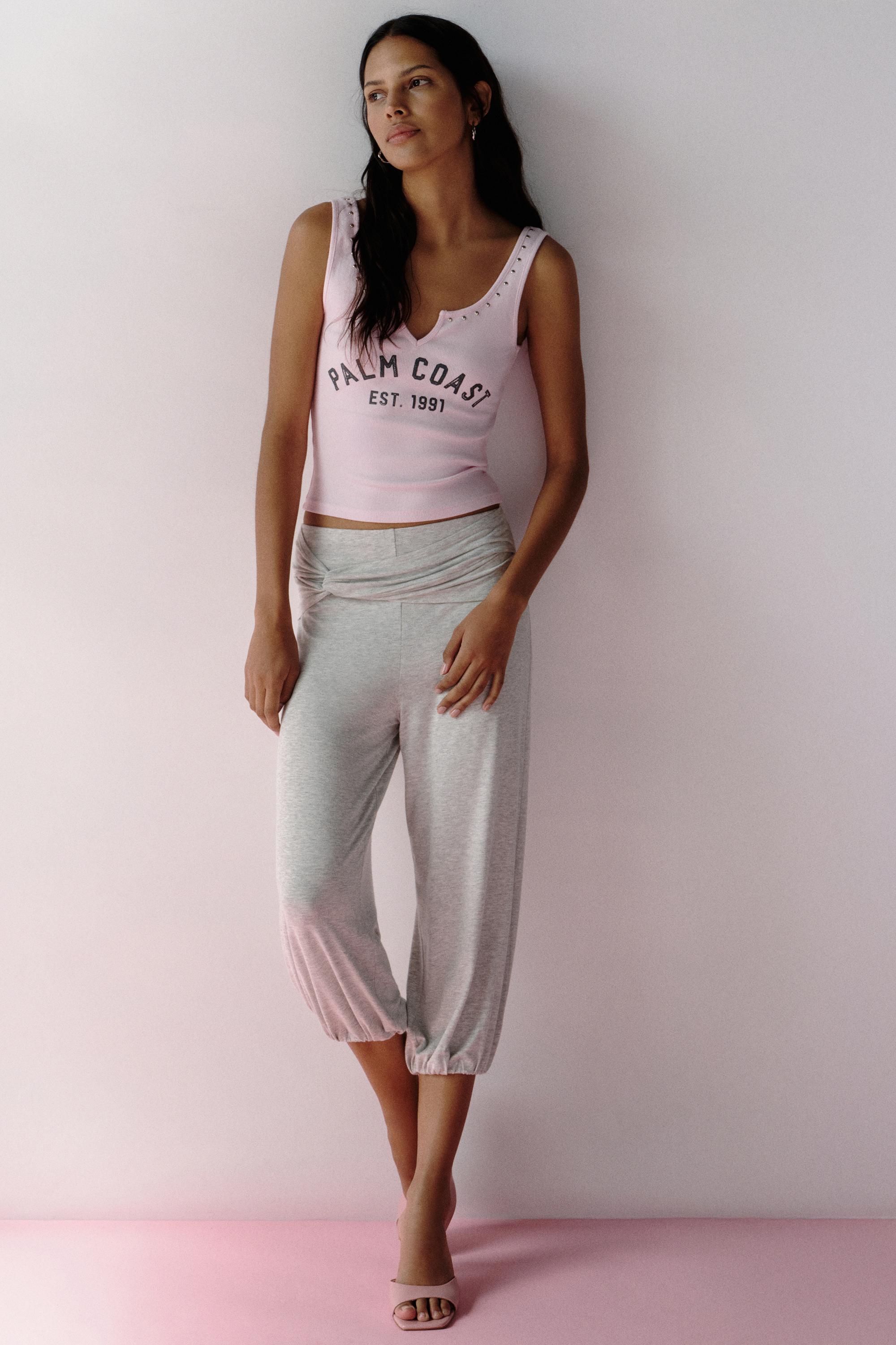 Capris sarouel trousers — Grey marl