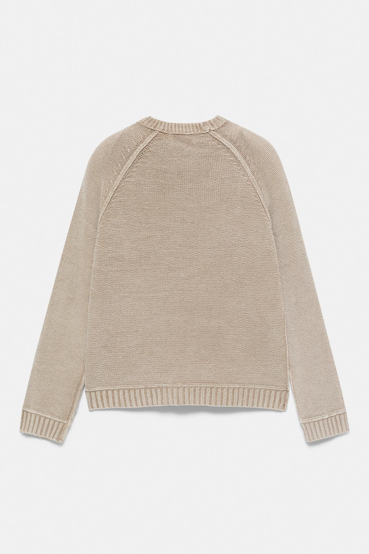 Washed finish jumper — Taupe