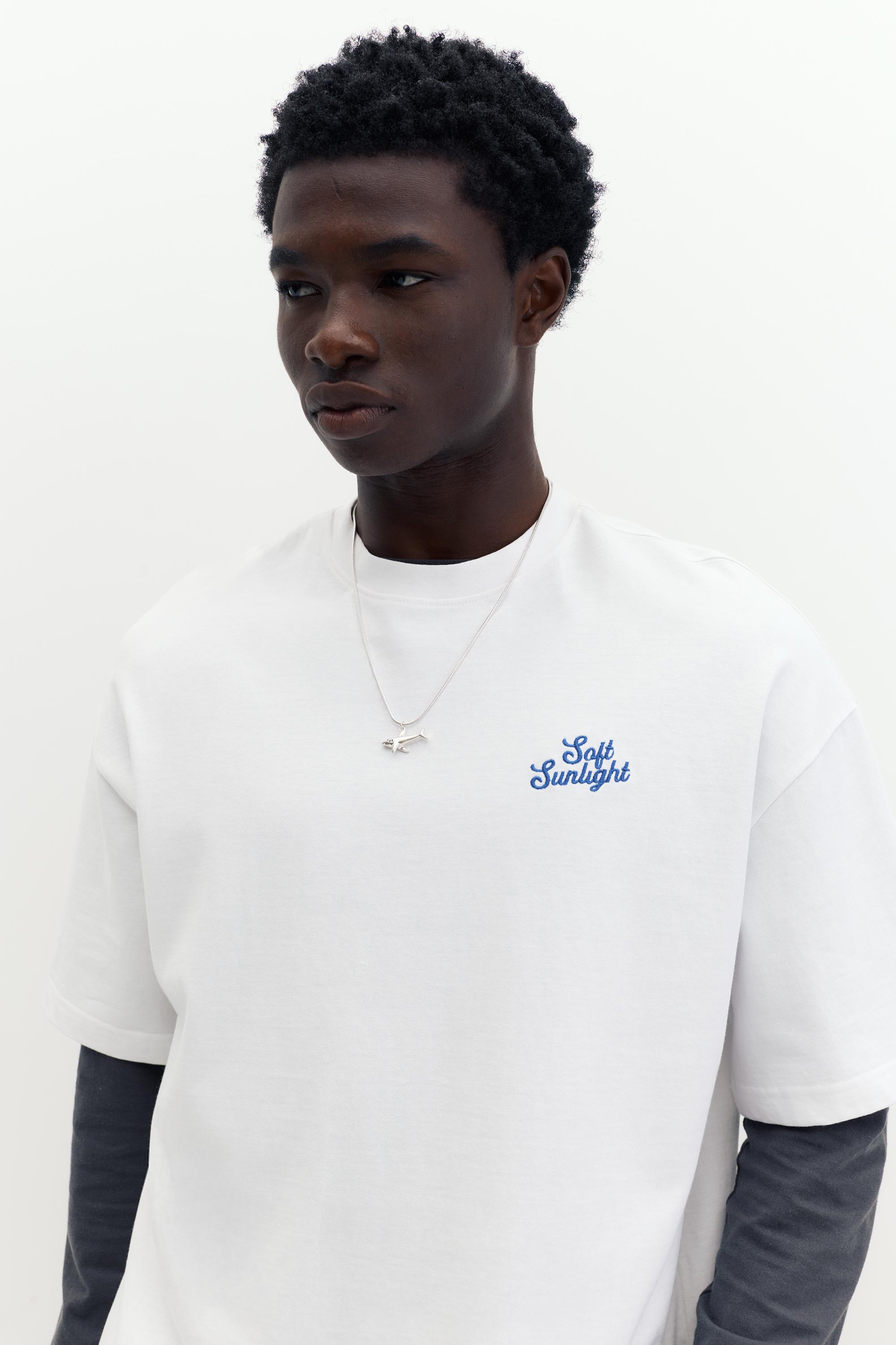 STWD peach graphic T-shirt — White