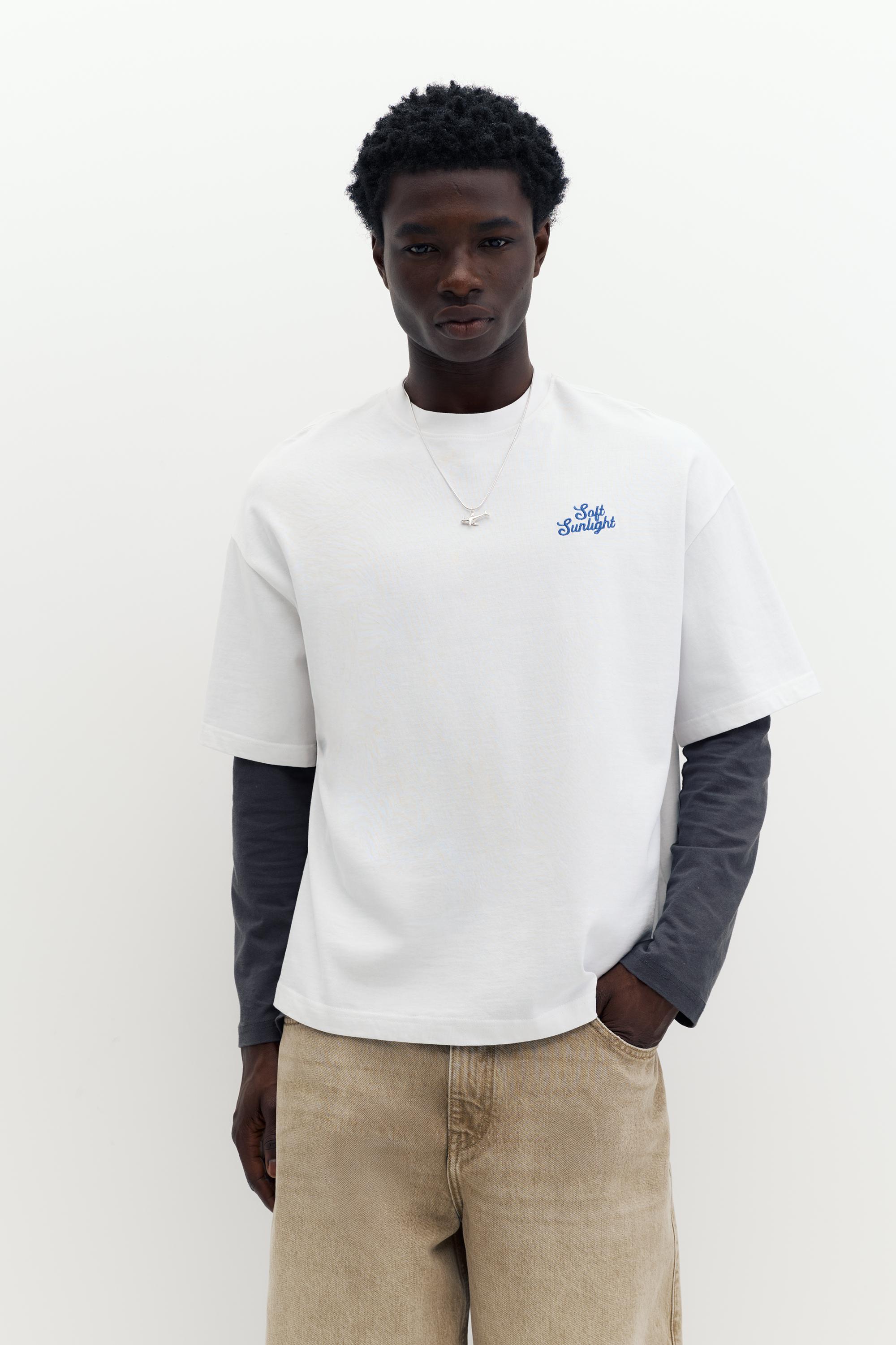 STWD peach graphic T-shirt — White