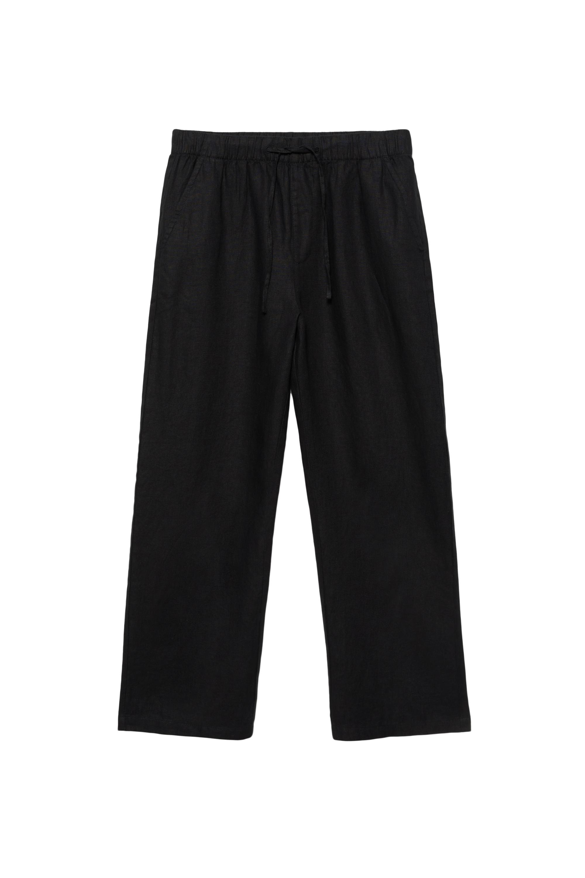 %100 keten jogger pantolon - Görsel 2